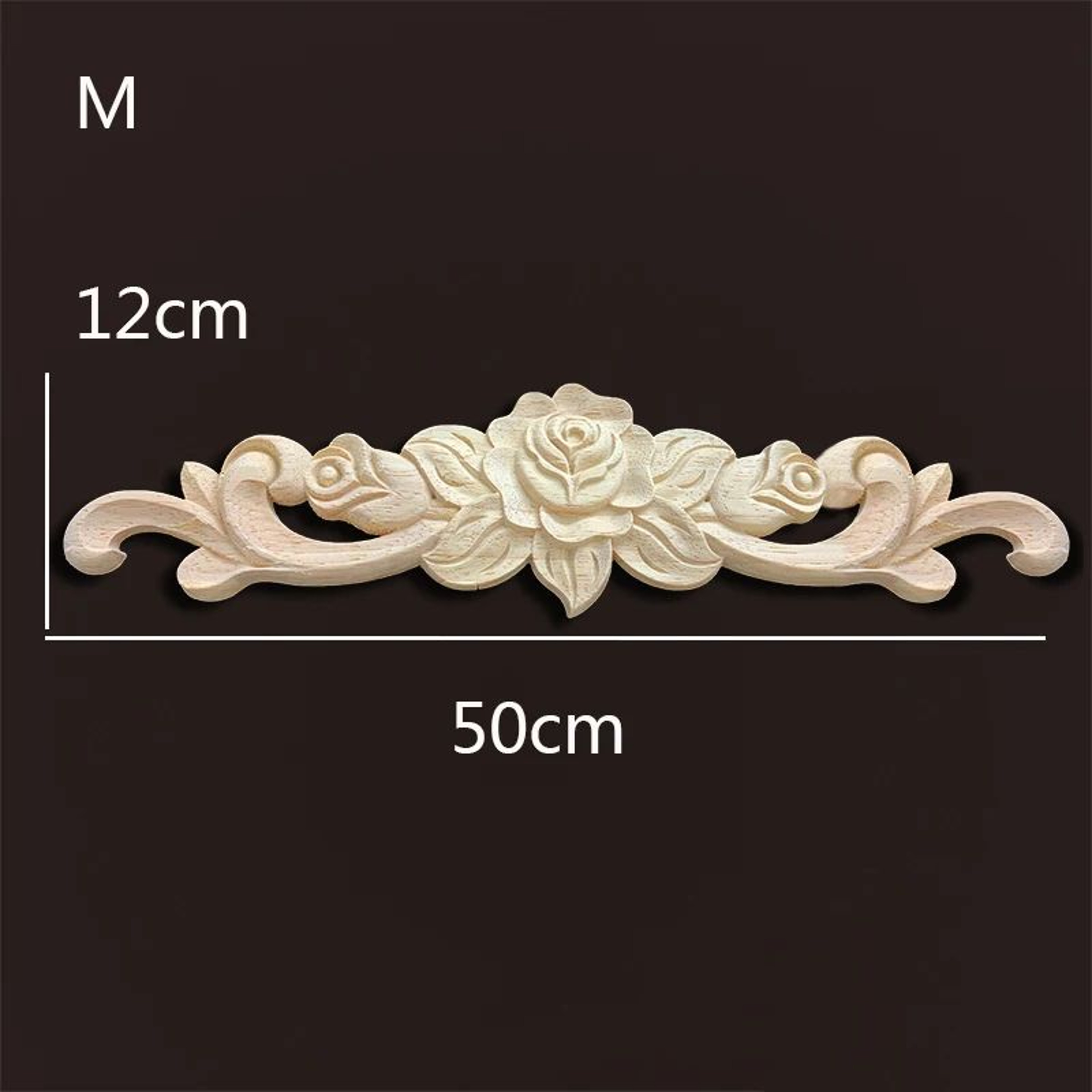 Vintage Rose Wood Carving Appliques  Decorative Onlays For Furniture  Antique Home Decor 21