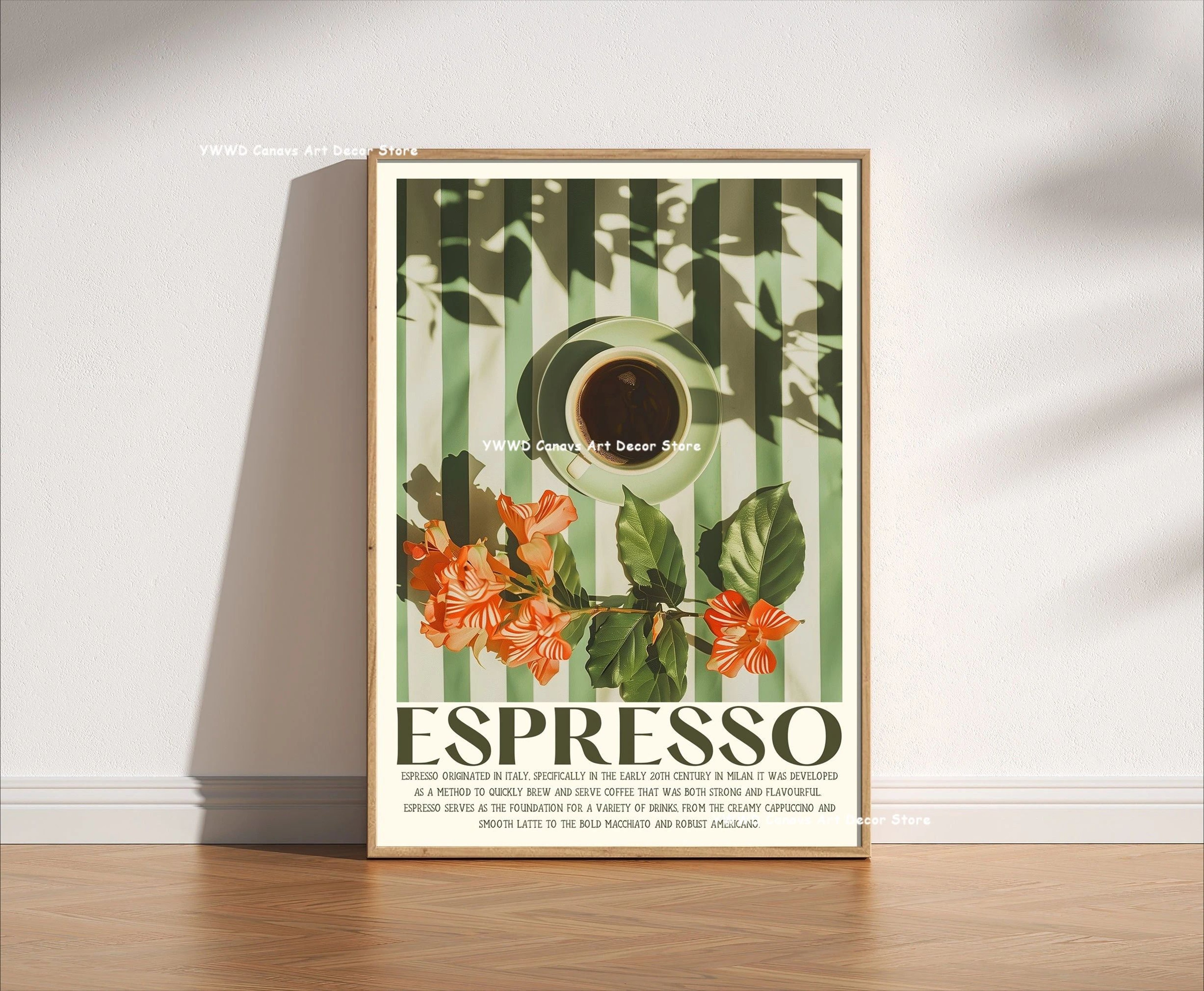 Buongiorno Espresso Canvas Print  Coffee Kitchen Wall Art Poster For Cafe  Modern Home Decor 13
