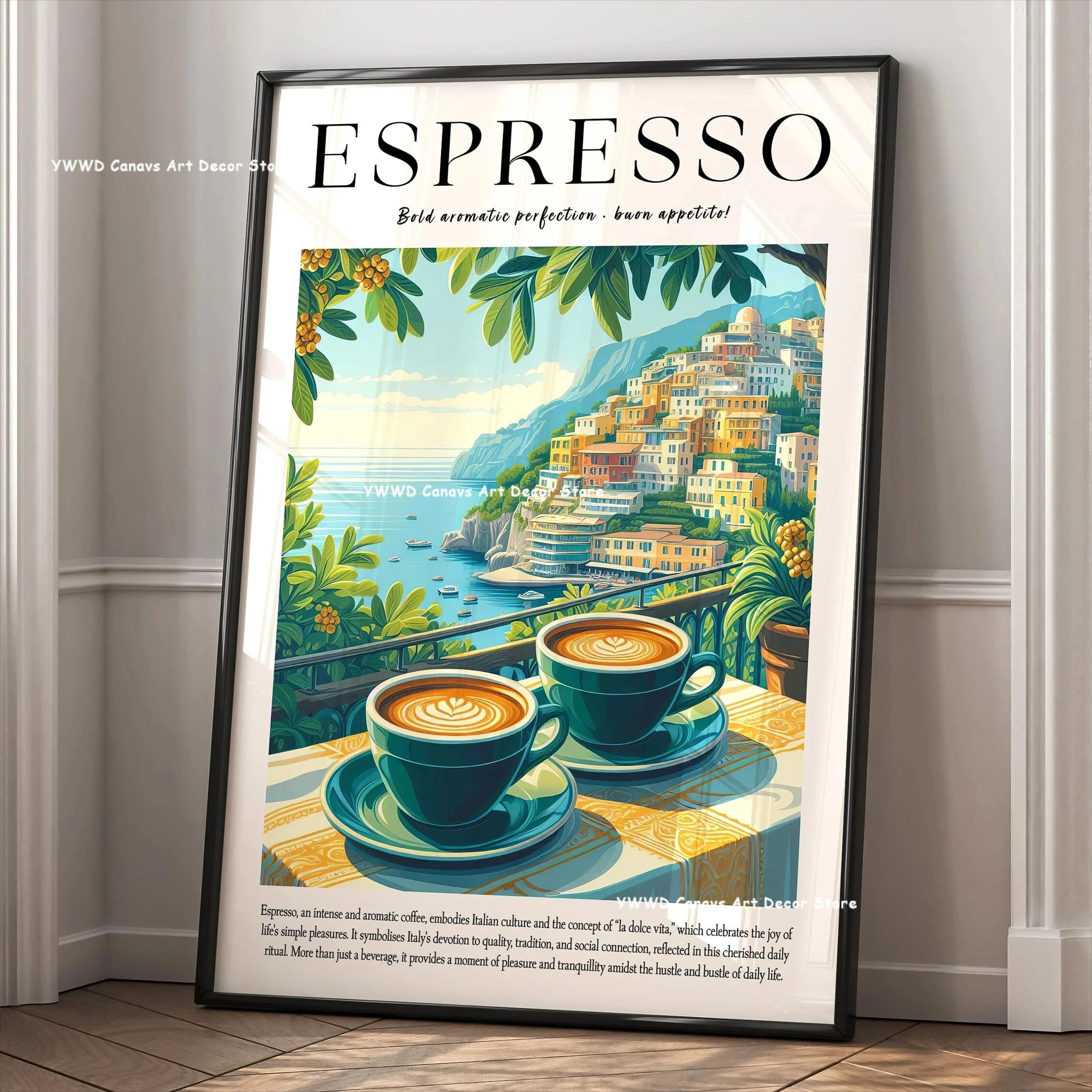 Buongiorno Espresso Canvas Print  Coffee Kitchen Wall Art Poster For Cafe  Modern Home Decor 14
