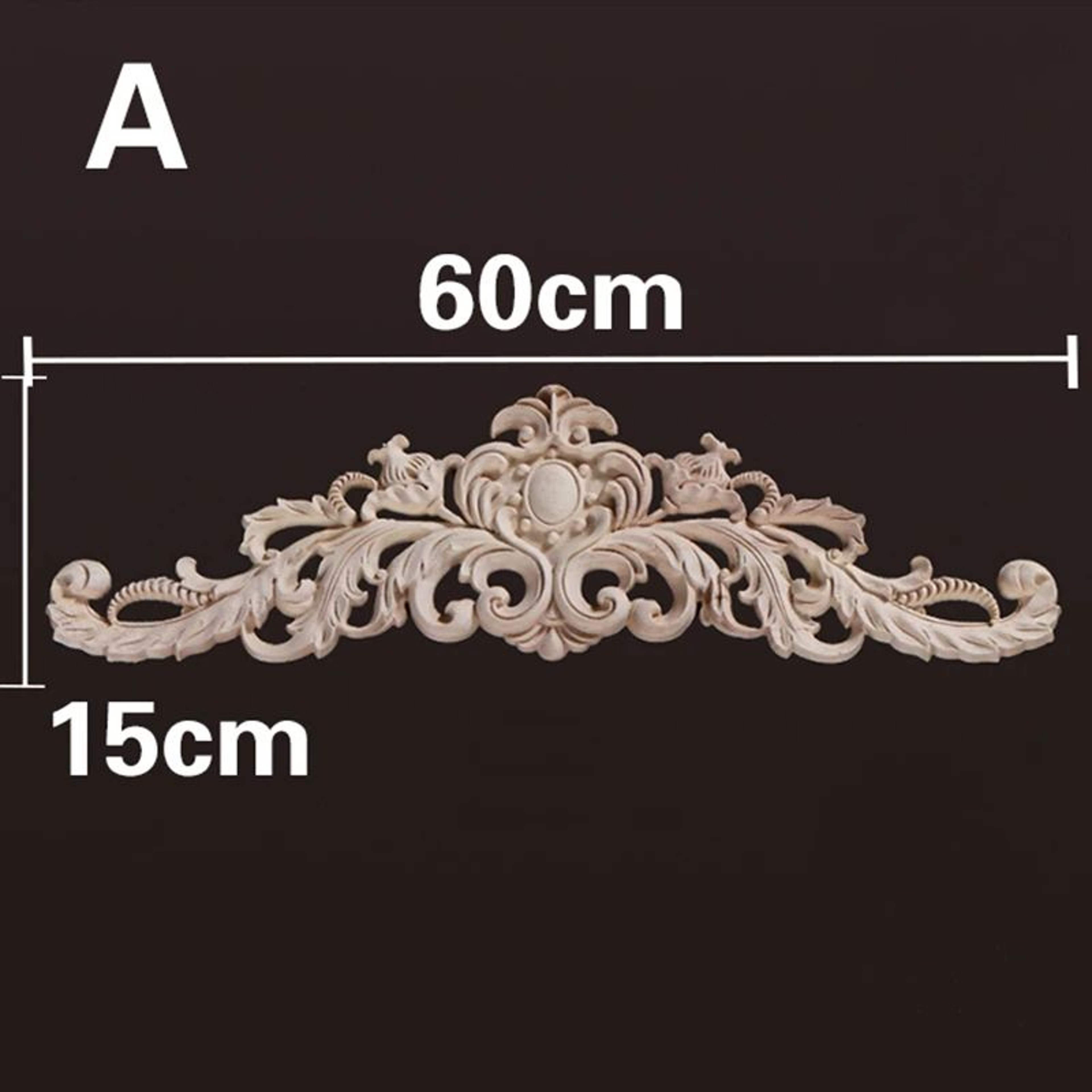 Natural Wood Carved Appliques  Onlays  Floral Furniture Trim Decorative Corner Frame For Wall Door  11