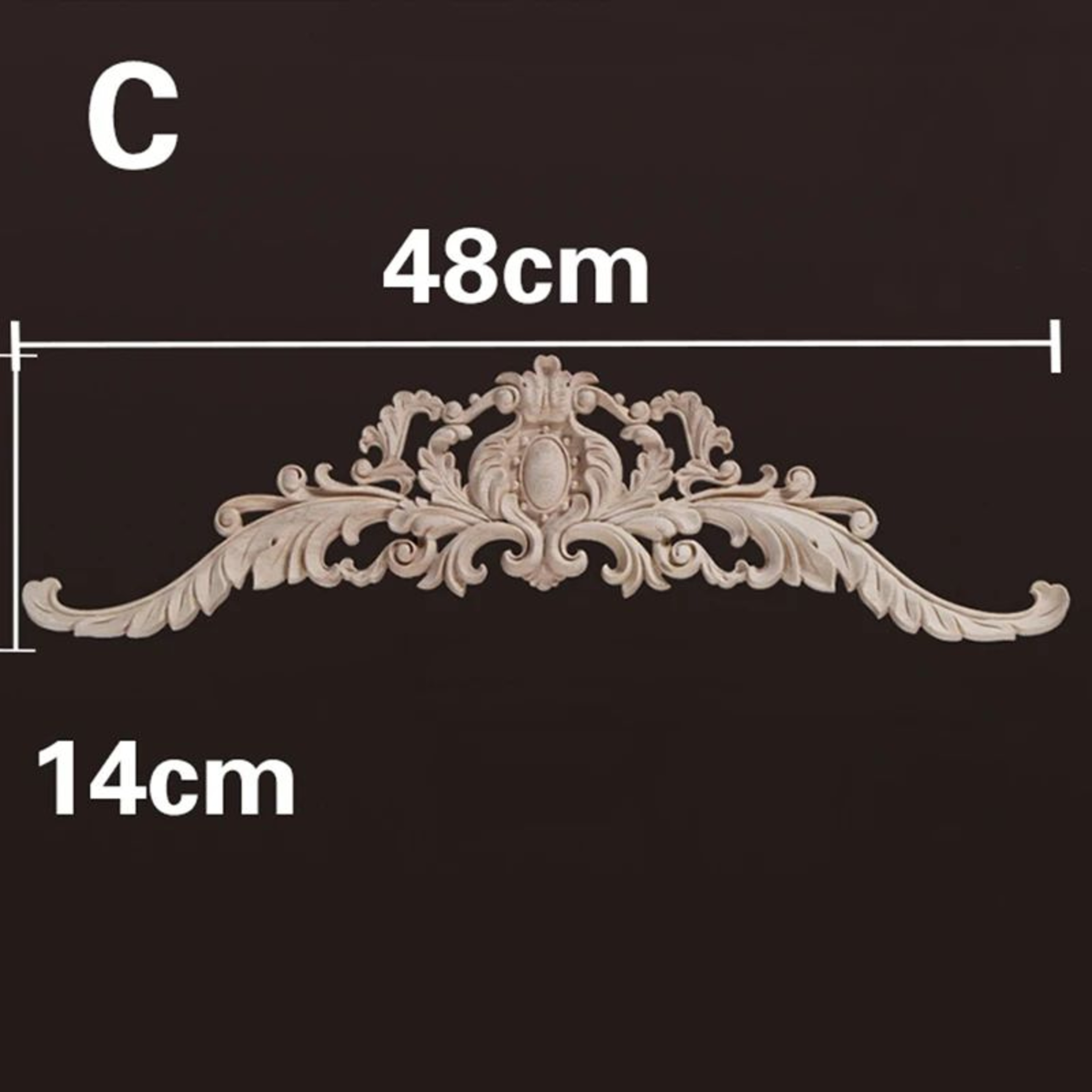 Natural Wood Carved Appliques  Onlays  Floral Furniture Trim Decorative Corner Frame For Wall Door  29