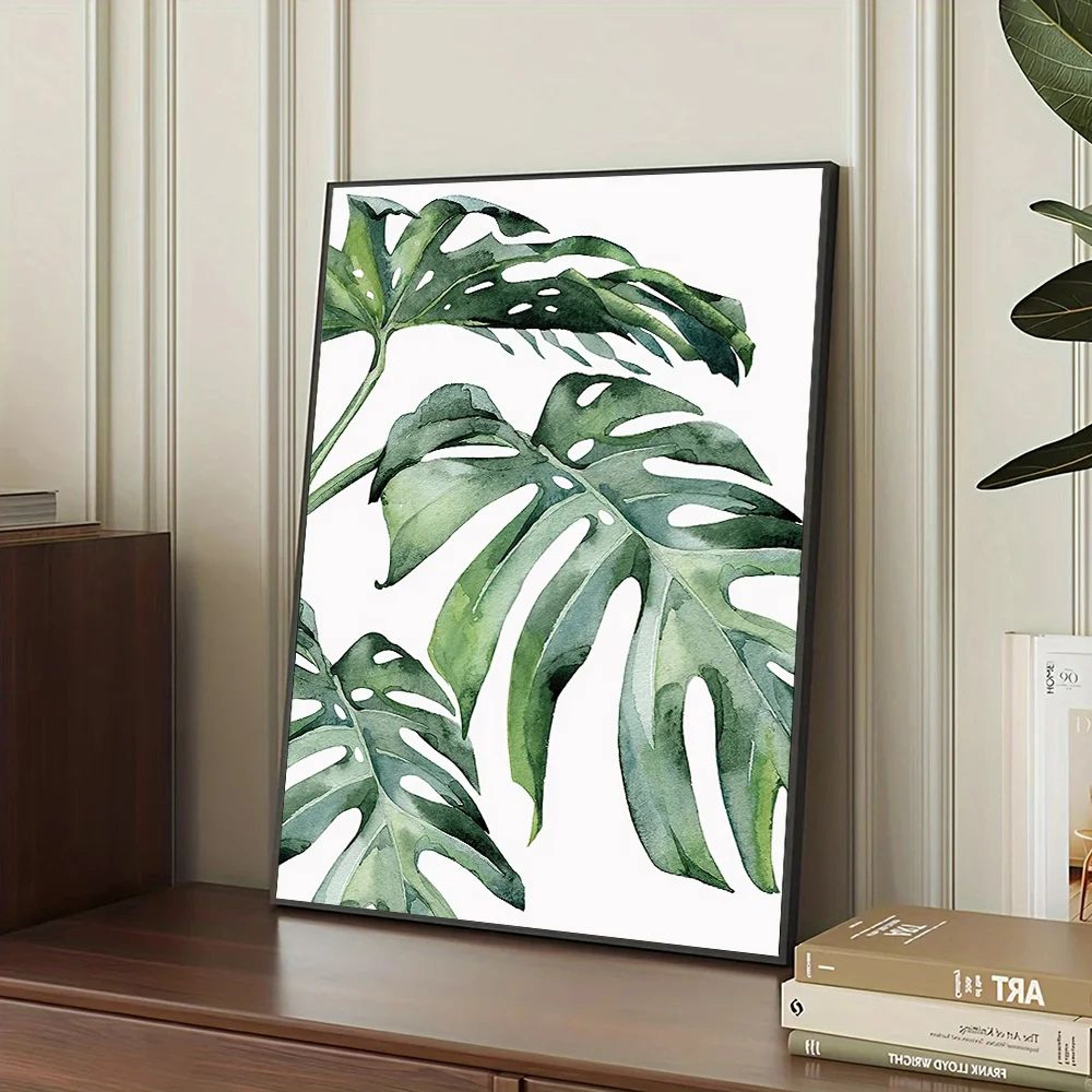 Nordic Botanical Canvas Wall Art  Monstera Fern  Banana Leaf Prints For Living Room  Bedroom Decor 1
