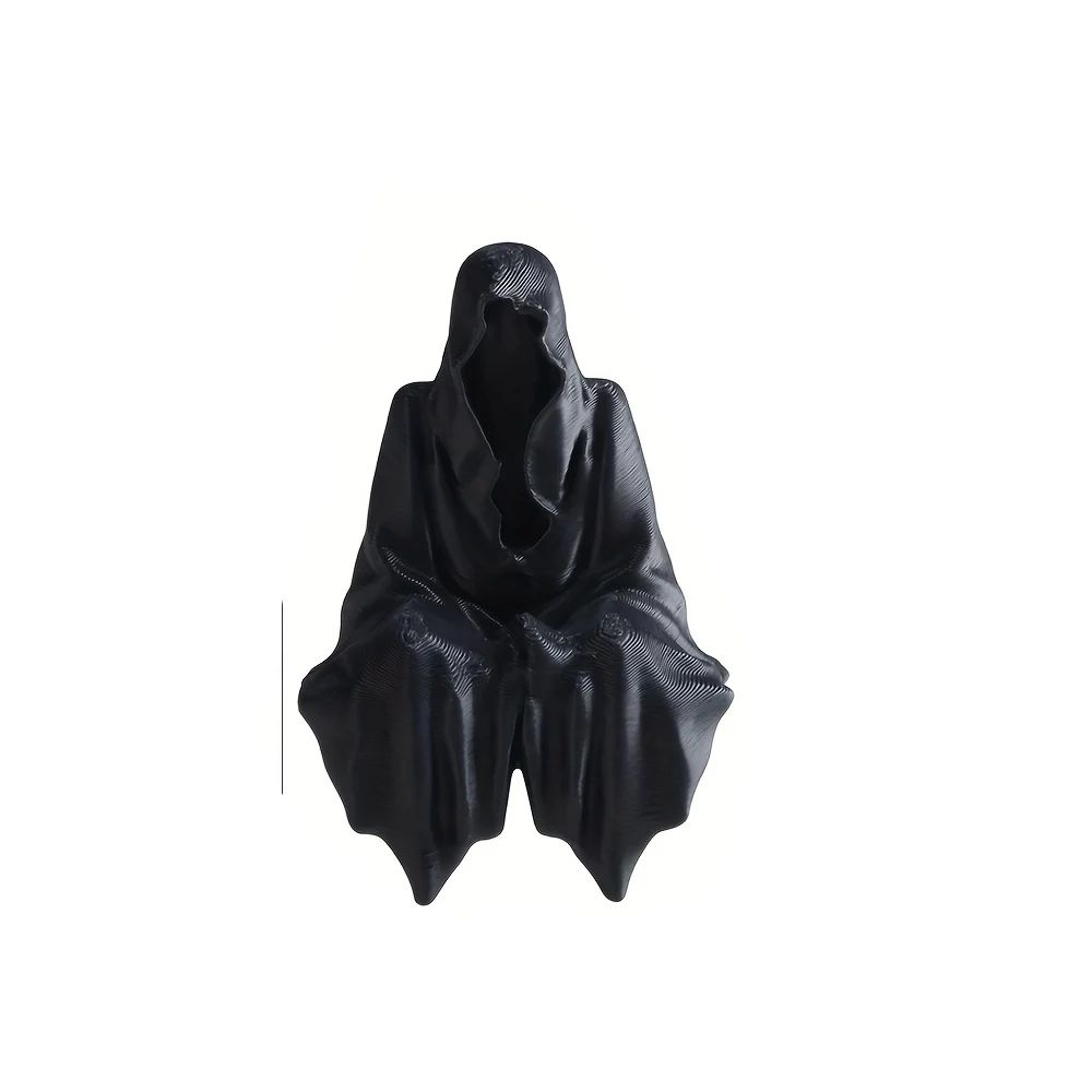 3D Printed Hooded Cloaked Statue  Gothic Dark Aesthetic Figurine For Desk Shelf  Home Decor 7
