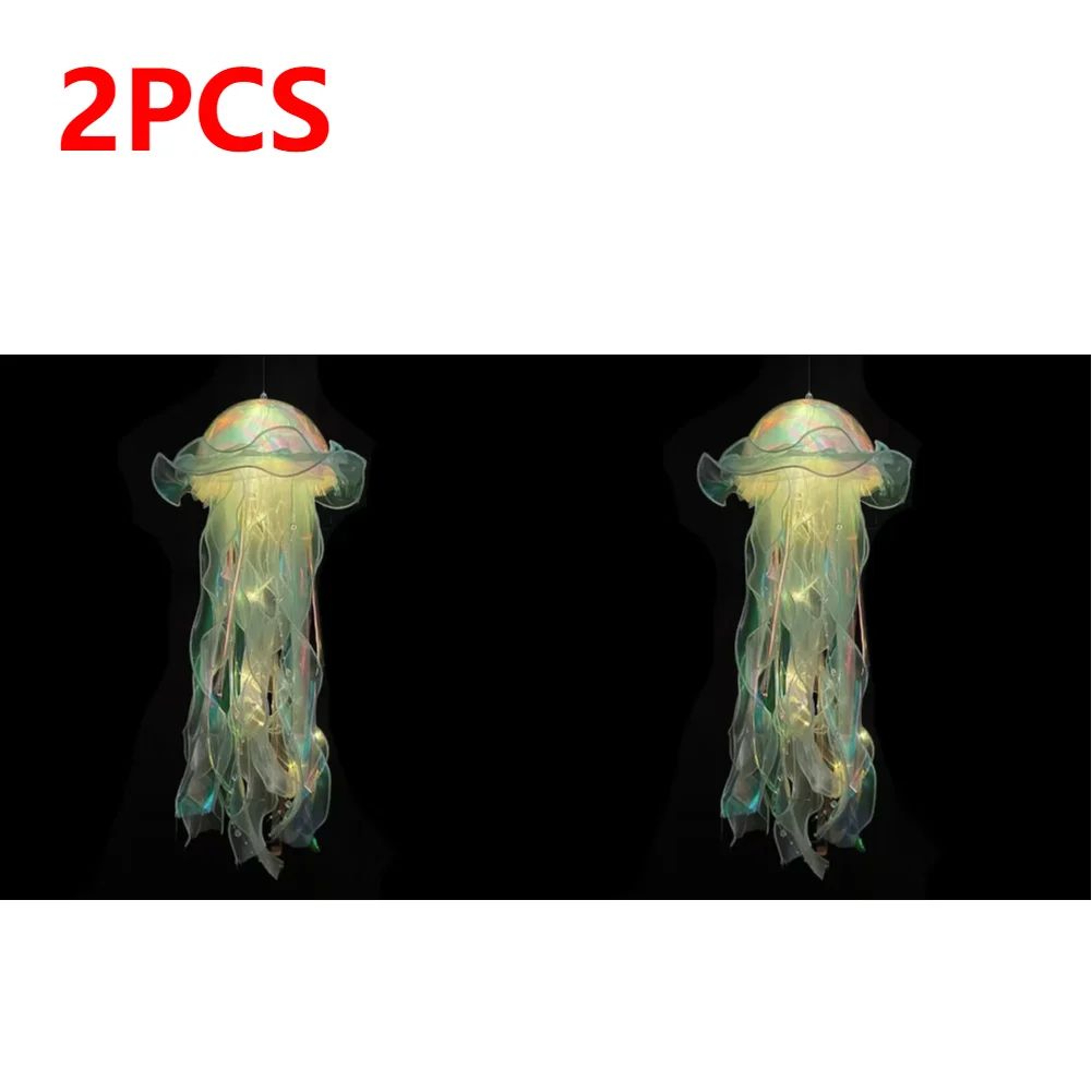 Colorful Jellyfish LED Pendant Light  Gradient Hanging Night Lamp For Indoor Garden  Festival Decor 12