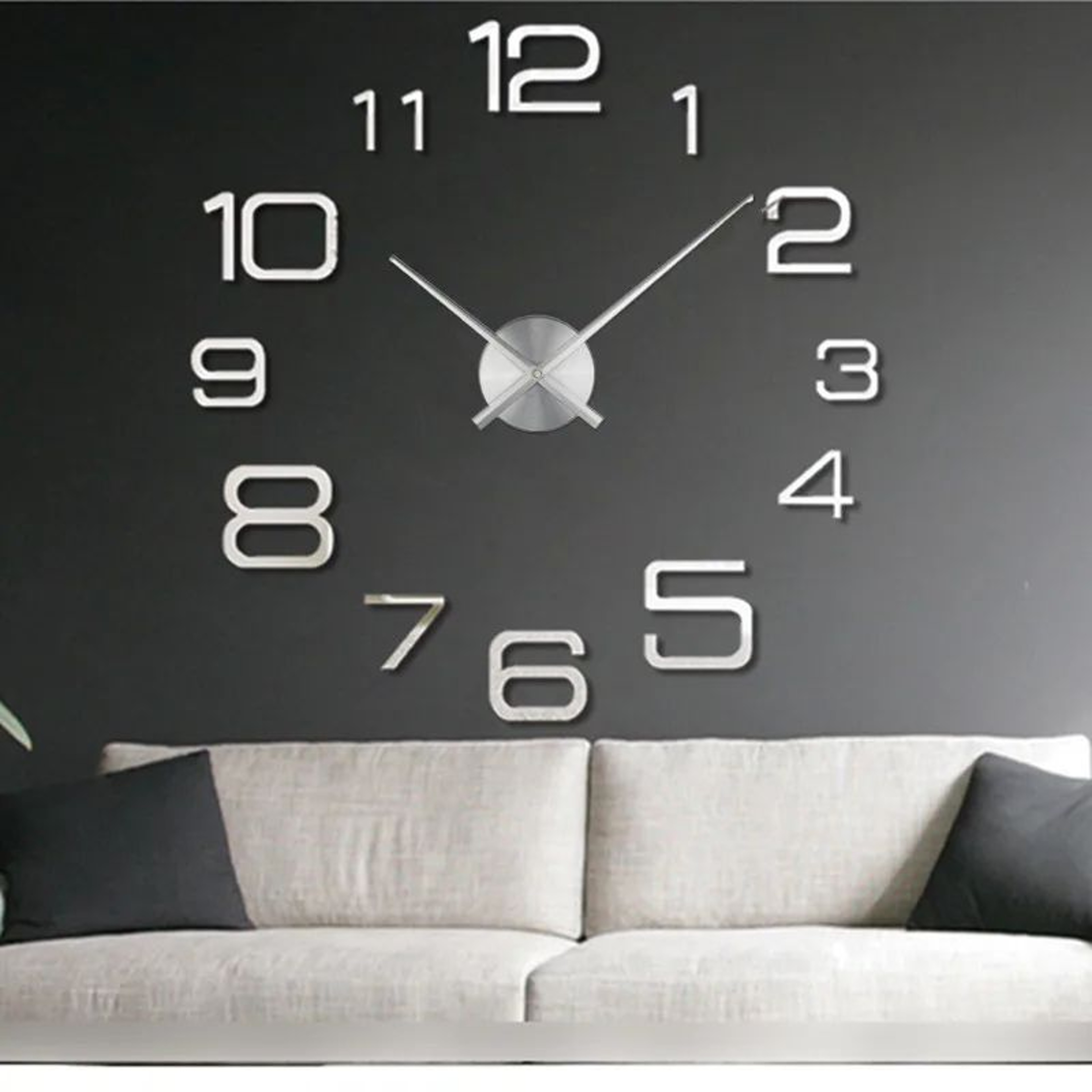 Modern 3D DIY Wall Clock  Large Acrylic Mirror Sticker Quartz Clock For Living Room Home Decor 3