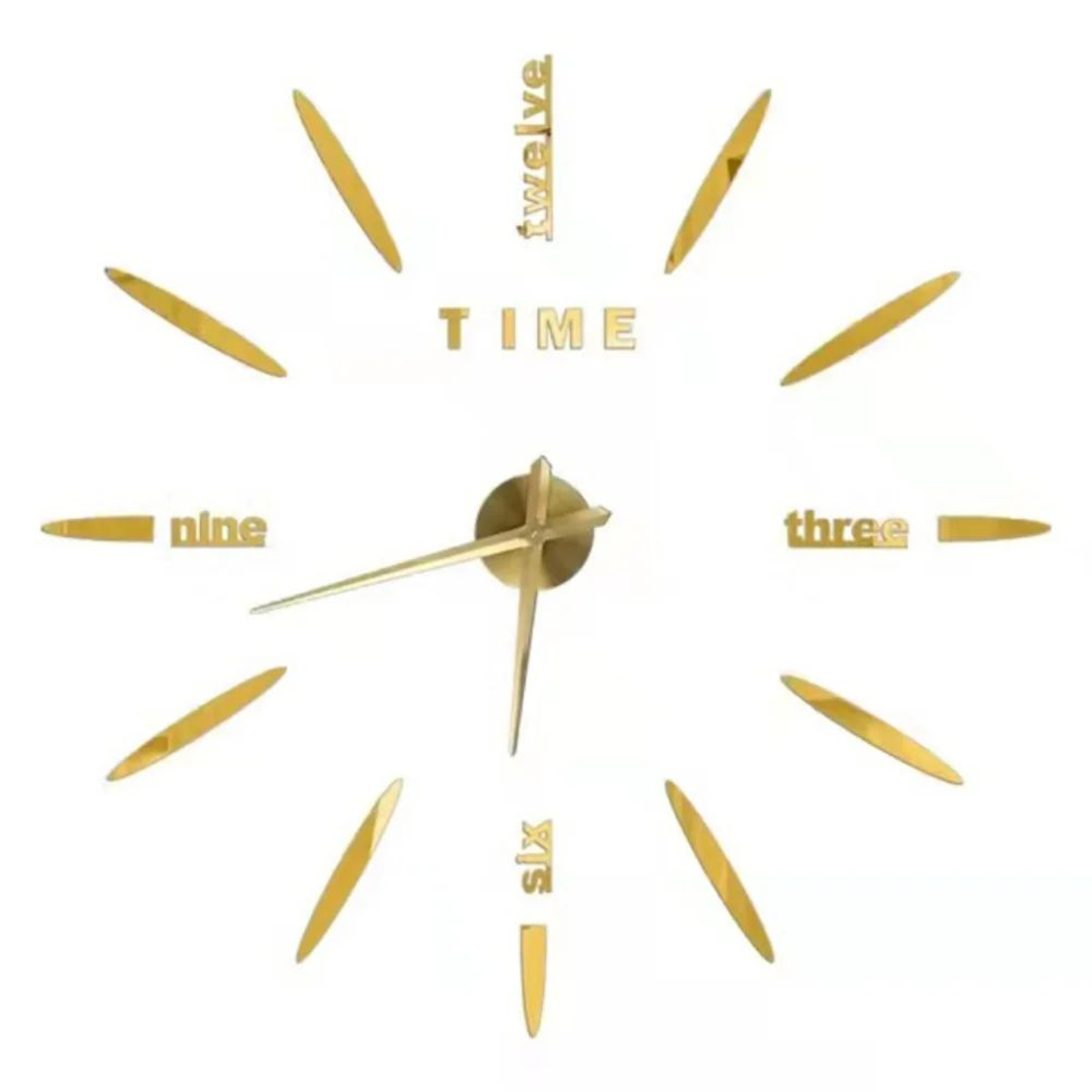 Modern 3D DIY Wall Clock  Large Acrylic Mirror Sticker Quartz Clock For Living Room Home Decor 23