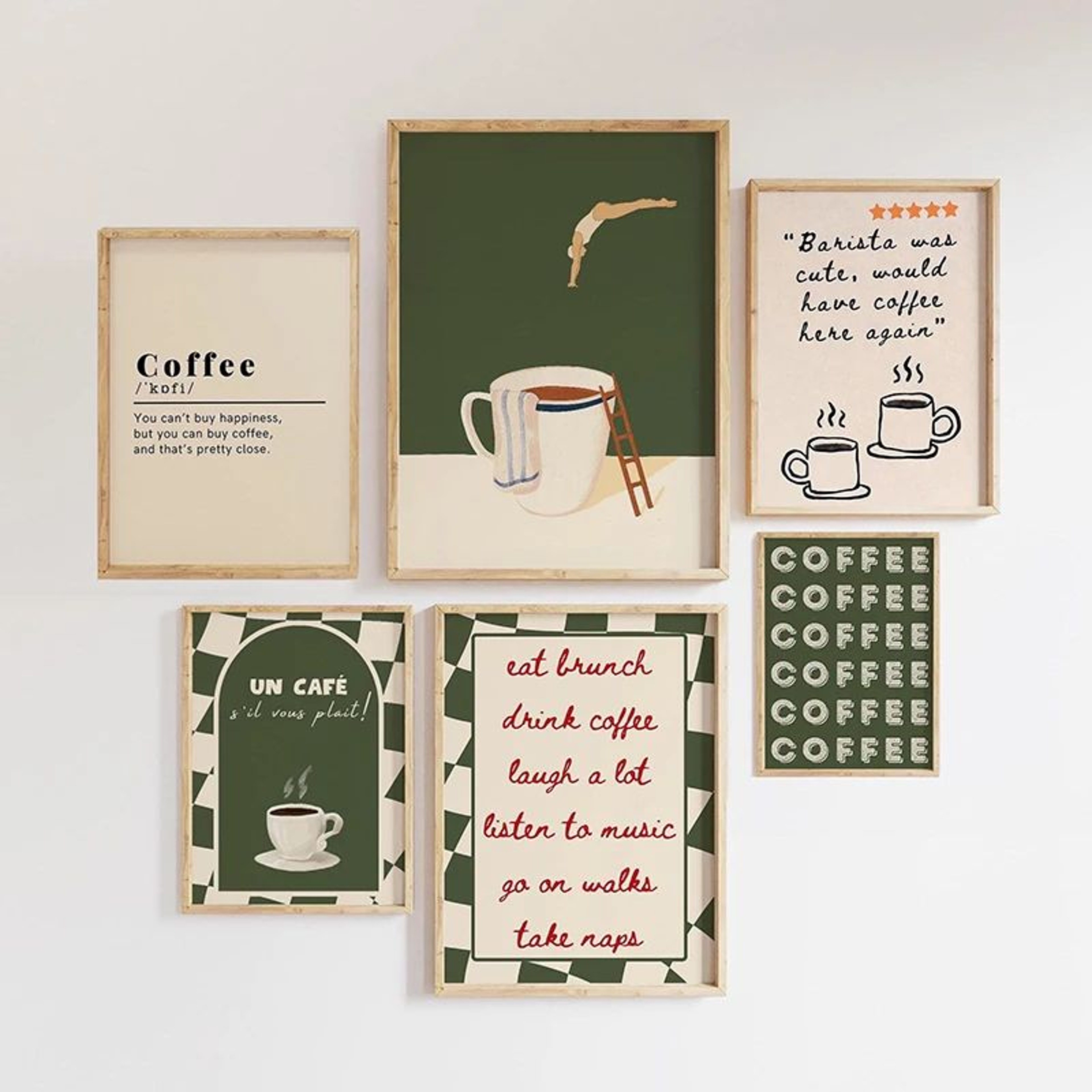 Coffee Diver Canvas Wall Art  Trendy Coffee Lover Poster For Kitchen  Home Gallery Decor 4