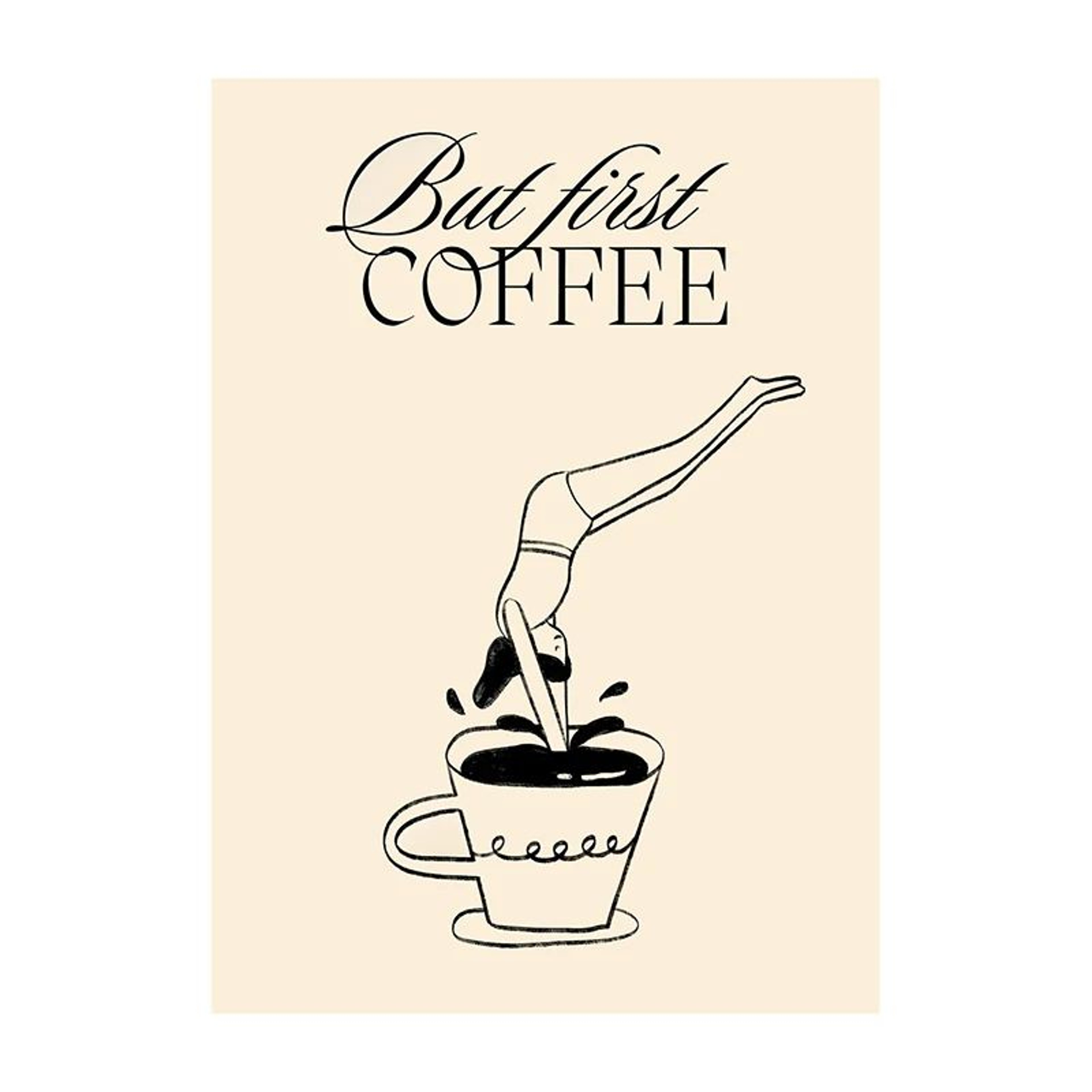 Coffee Diver Canvas Wall Art  Trendy Coffee Lover Poster For Kitchen  Home Gallery Decor 28