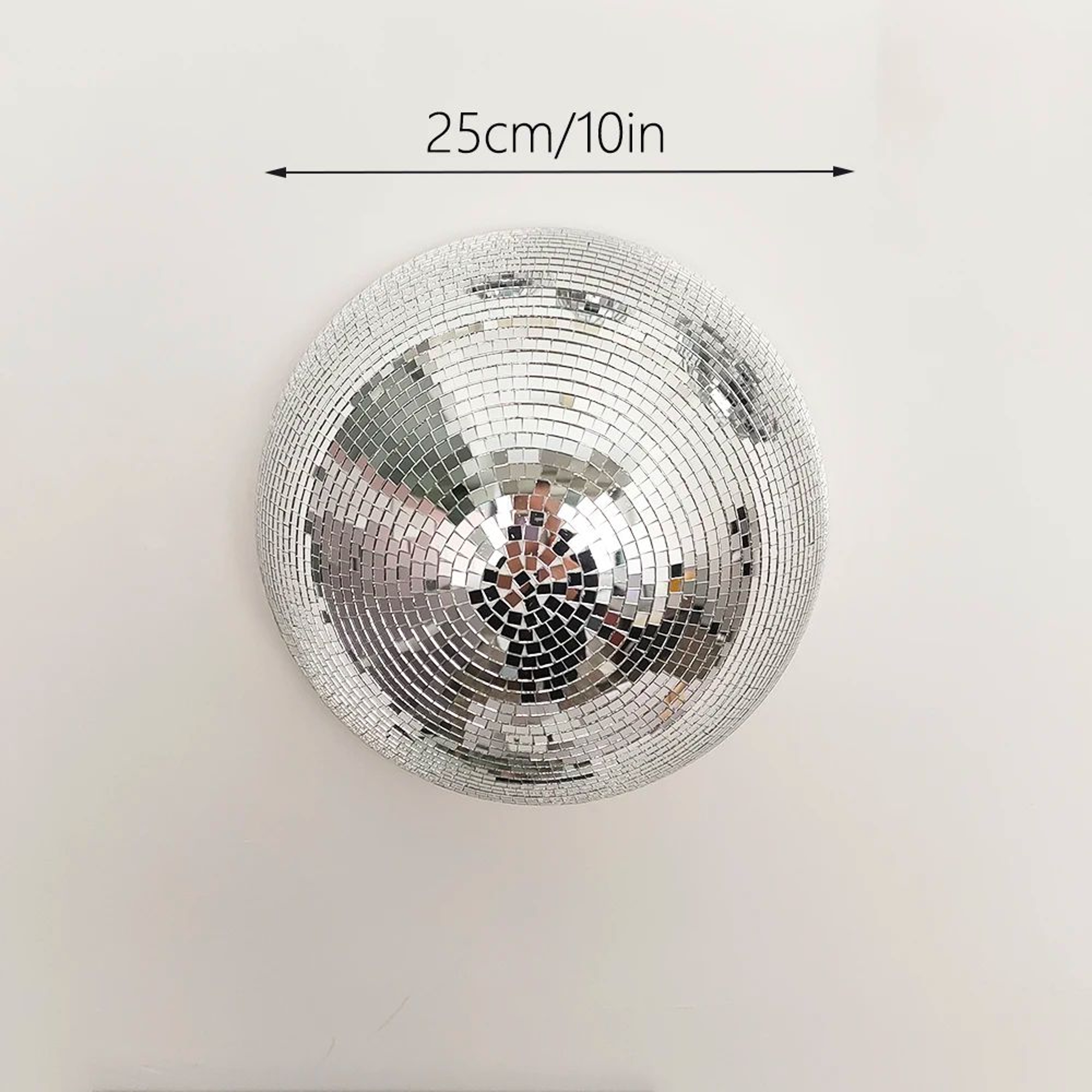 Wall Mounted Disco Ball Mirror Decor  Metallic Half Sphere Mirror Ball For Home Wedding  Party Wall 10