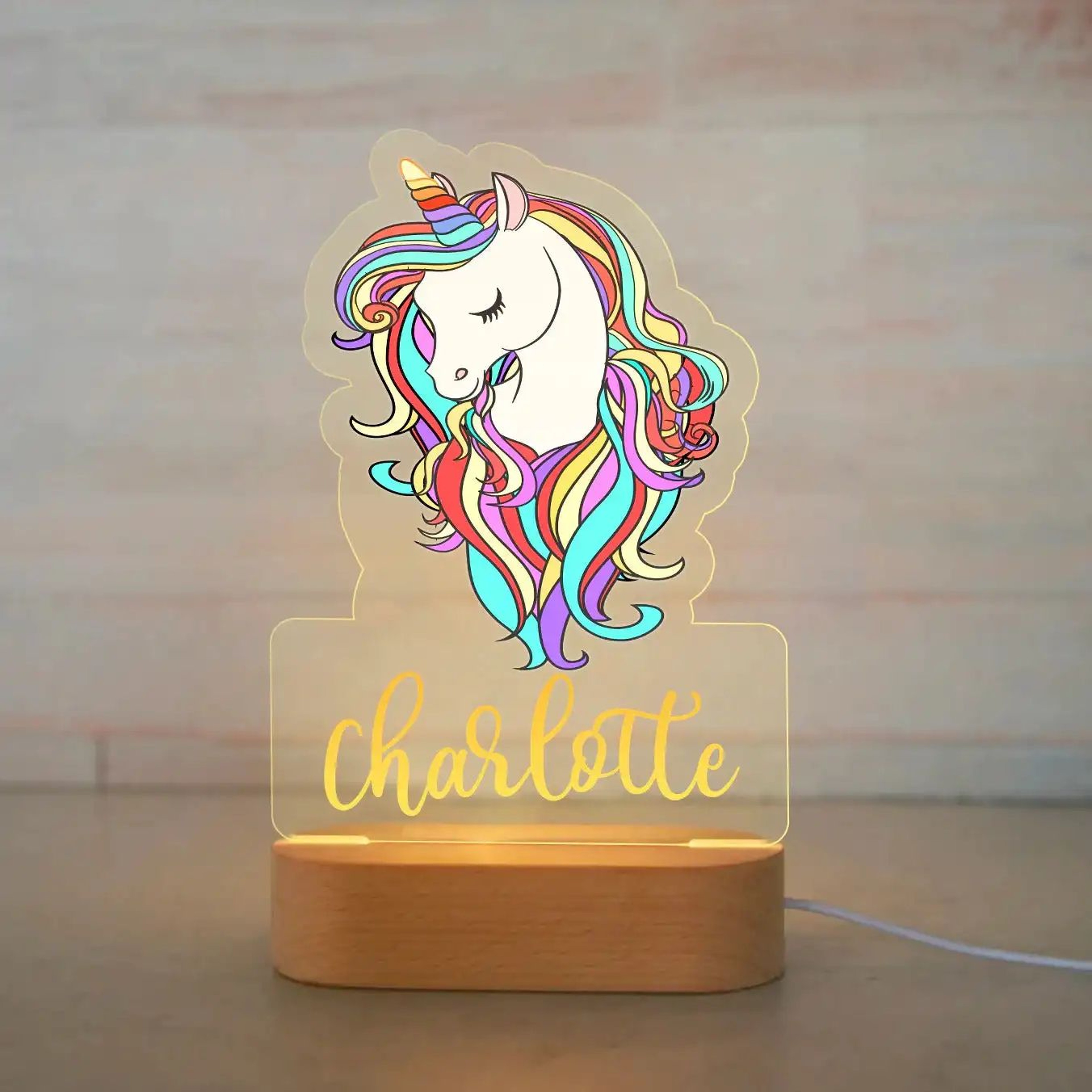 Personalized Animal LED Night Light  Custom Name Acrylic Lamp For Kids Bedroom  Baby Gift 17