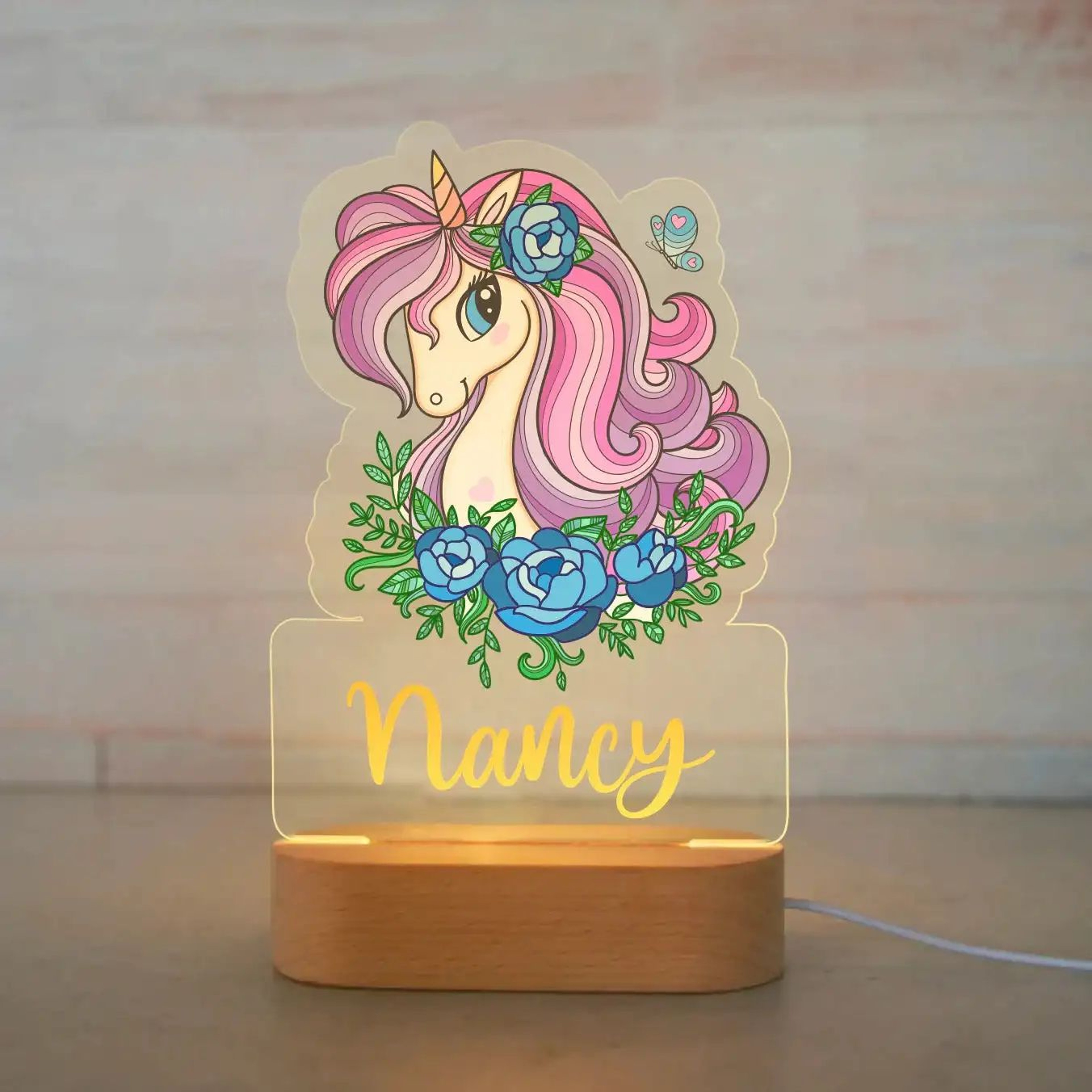 Personalized Animal LED Night Light  Custom Name Acrylic Lamp For Kids Bedroom  Baby Gift 20