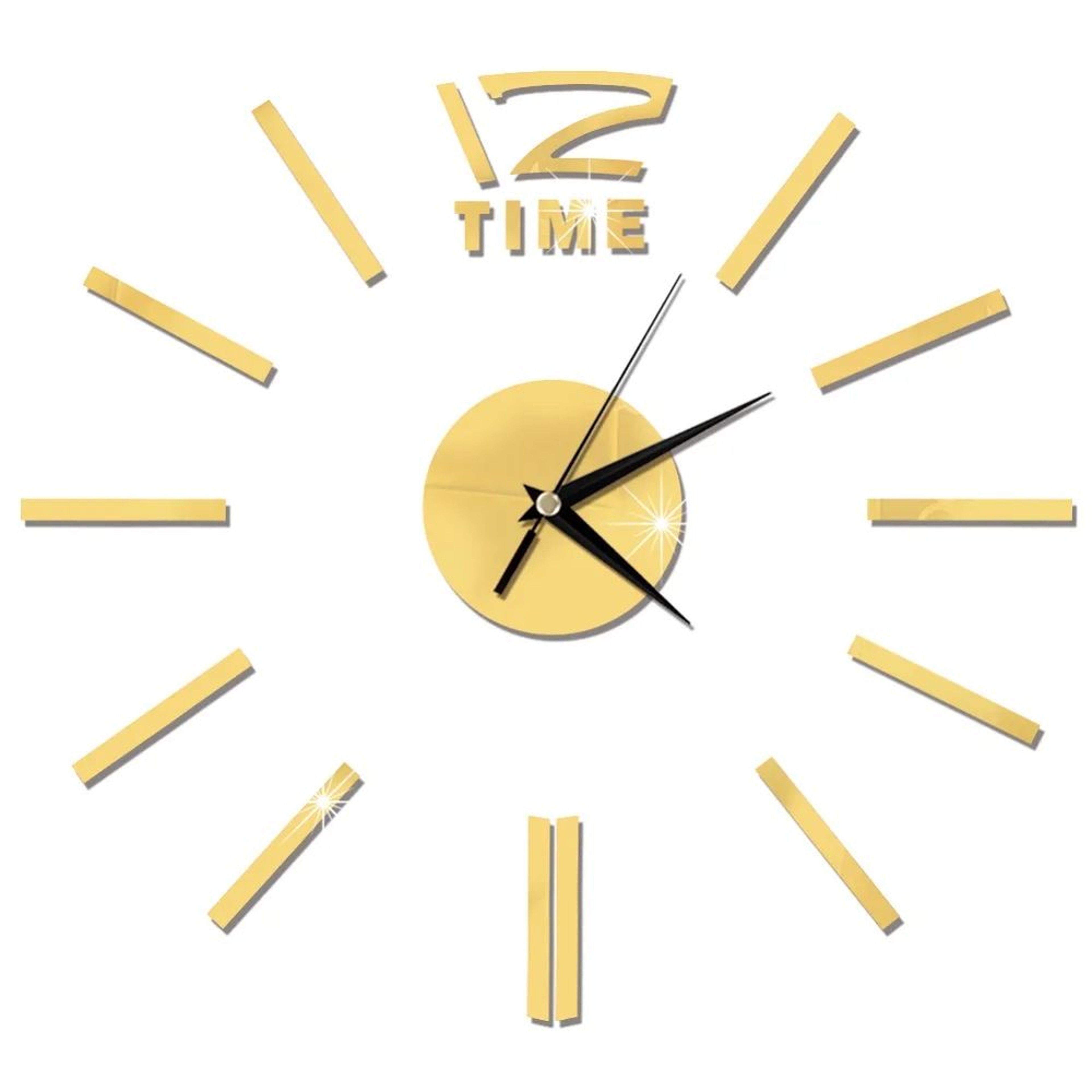Frameless Mirror Wall Clock Sticker  DIY 2D Quartz Decorative Clock For Living Room Home Decor 20
