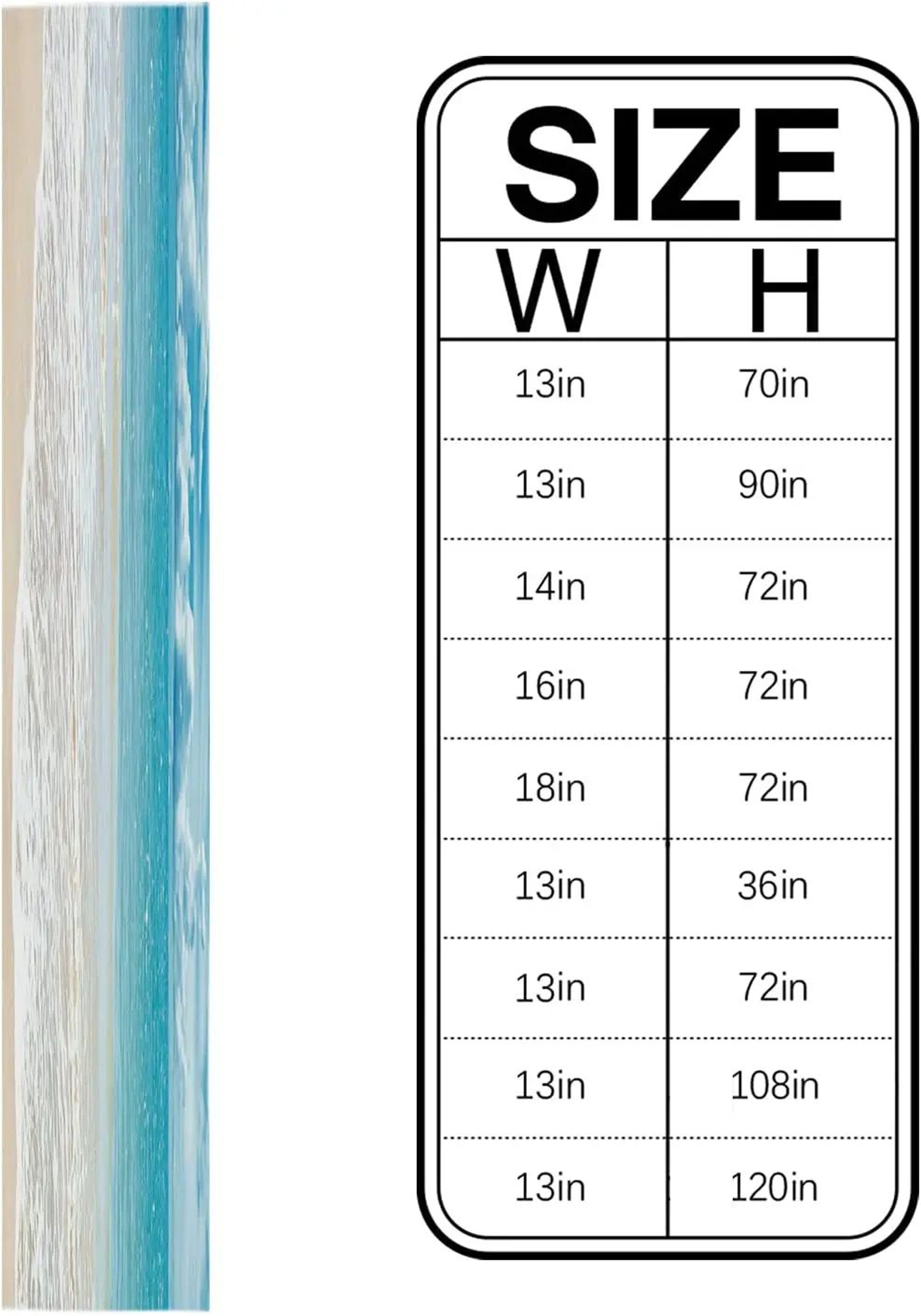 Summer Ocean Linen Table Runner  Beach Sea Dining Table Scarf Farmhouse Kitchen Decor 4