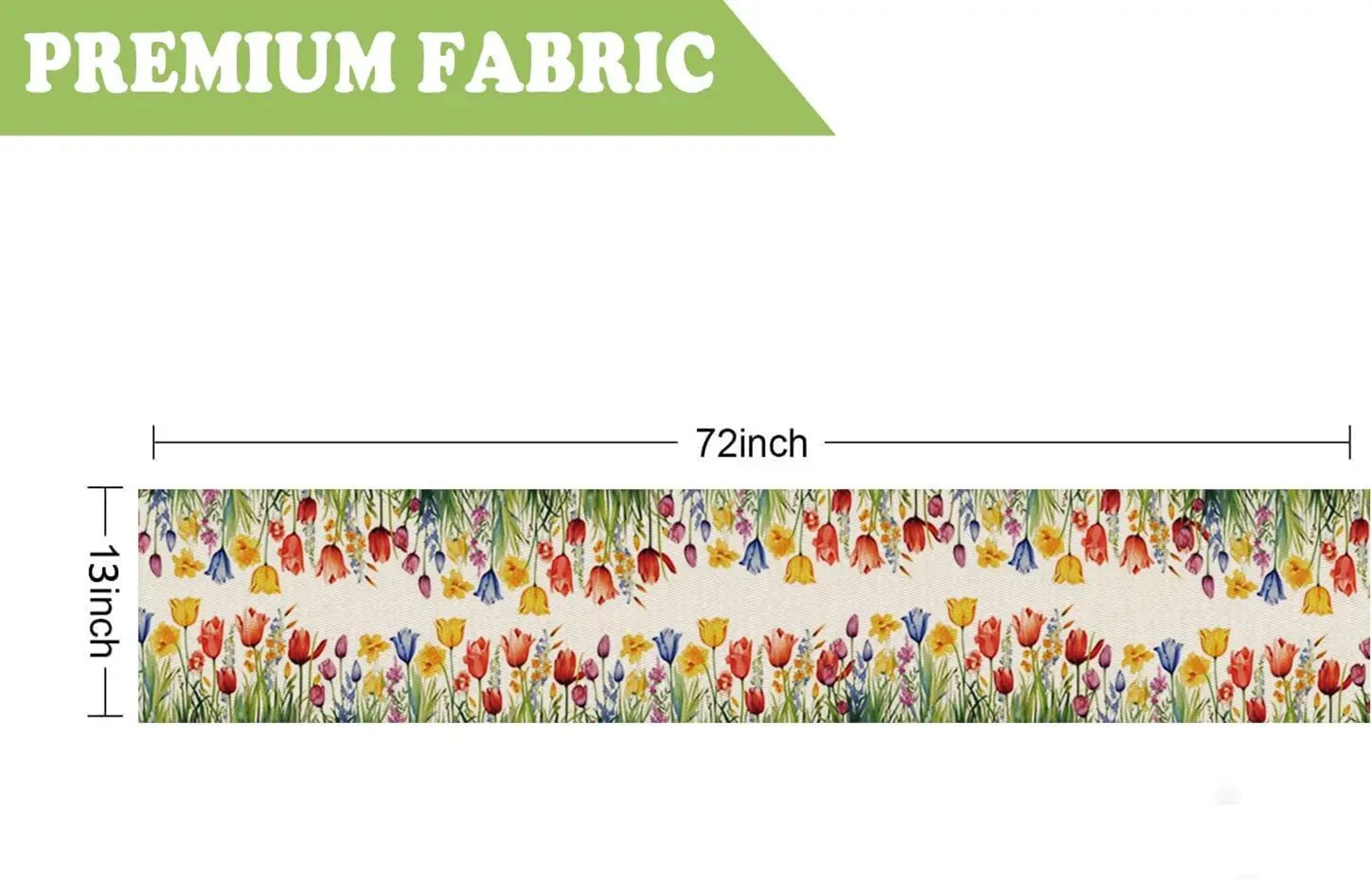 Spring Sunflower Daisy Linen Table Runner  Colorful Floral Farmhouse Wedding  Party Table Decor 4