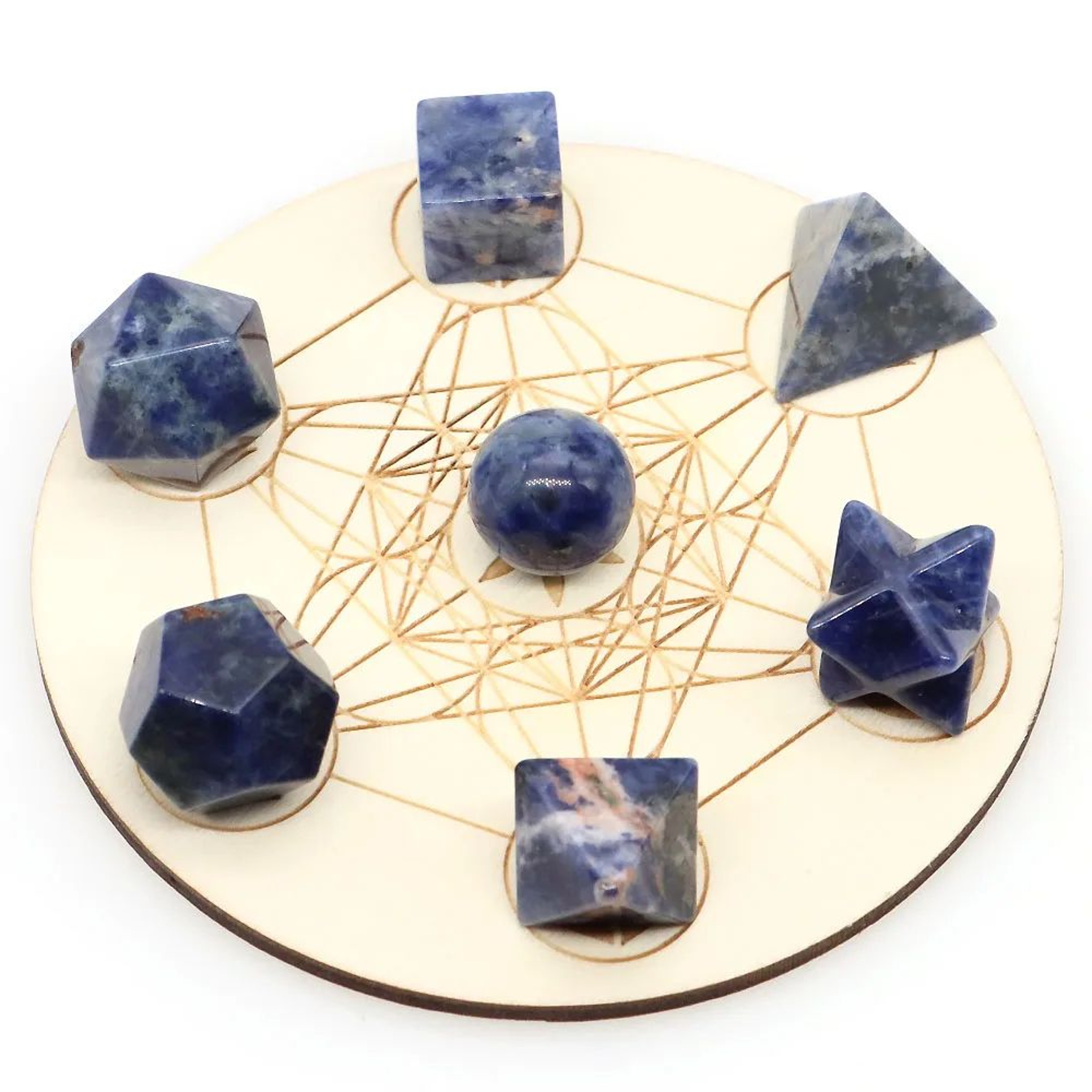 7Piece Platonic Solid Crystal Set  Natural Sacred Geometry Stones For Reiki Chakra Healing  Meditat 23