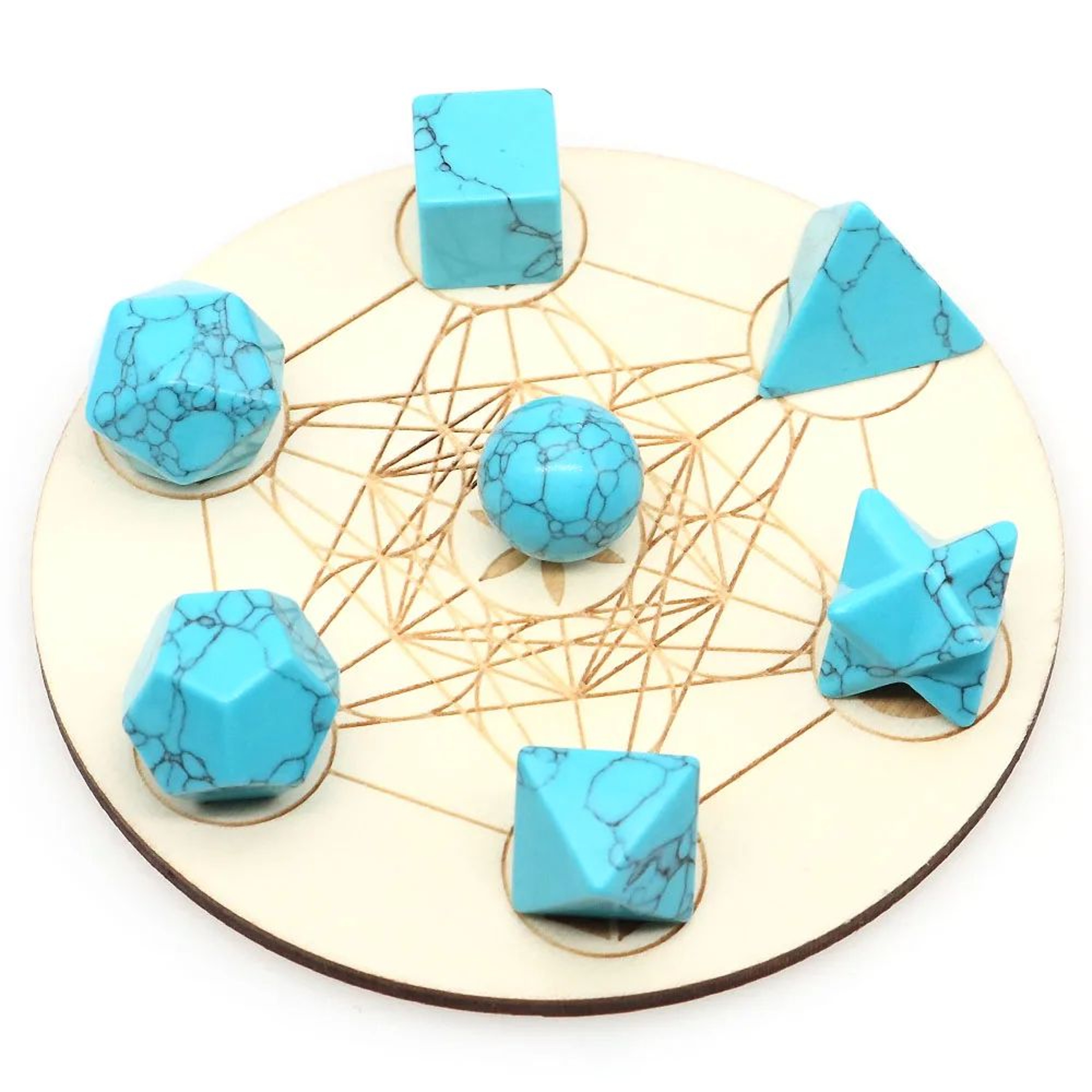 7Piece Platonic Solid Crystal Set  Natural Sacred Geometry Stones For Reiki Chakra Healing  Meditat 28