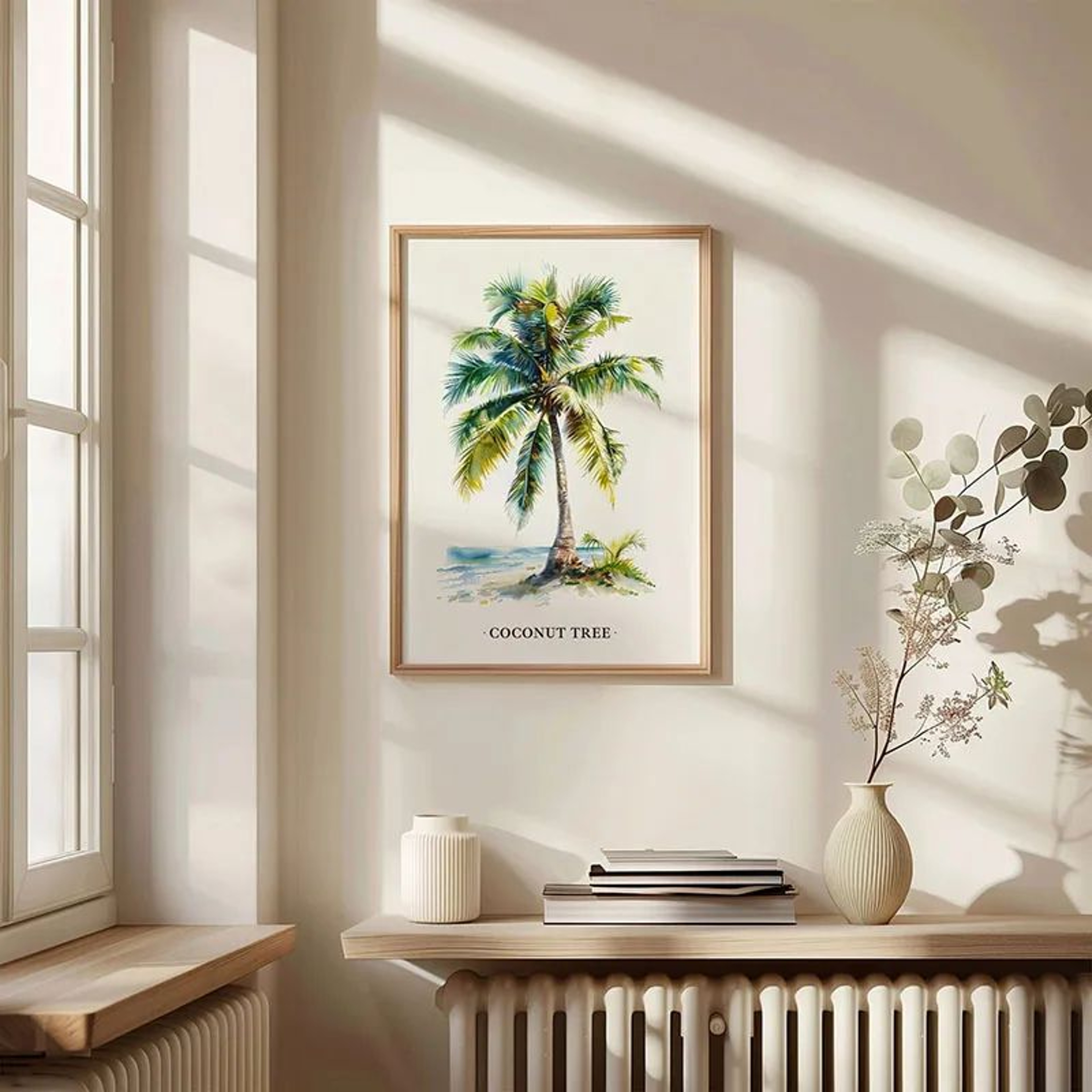 Green Botanical Leaves Canvas Wall Art  Calming Nature Houseplant Print 18