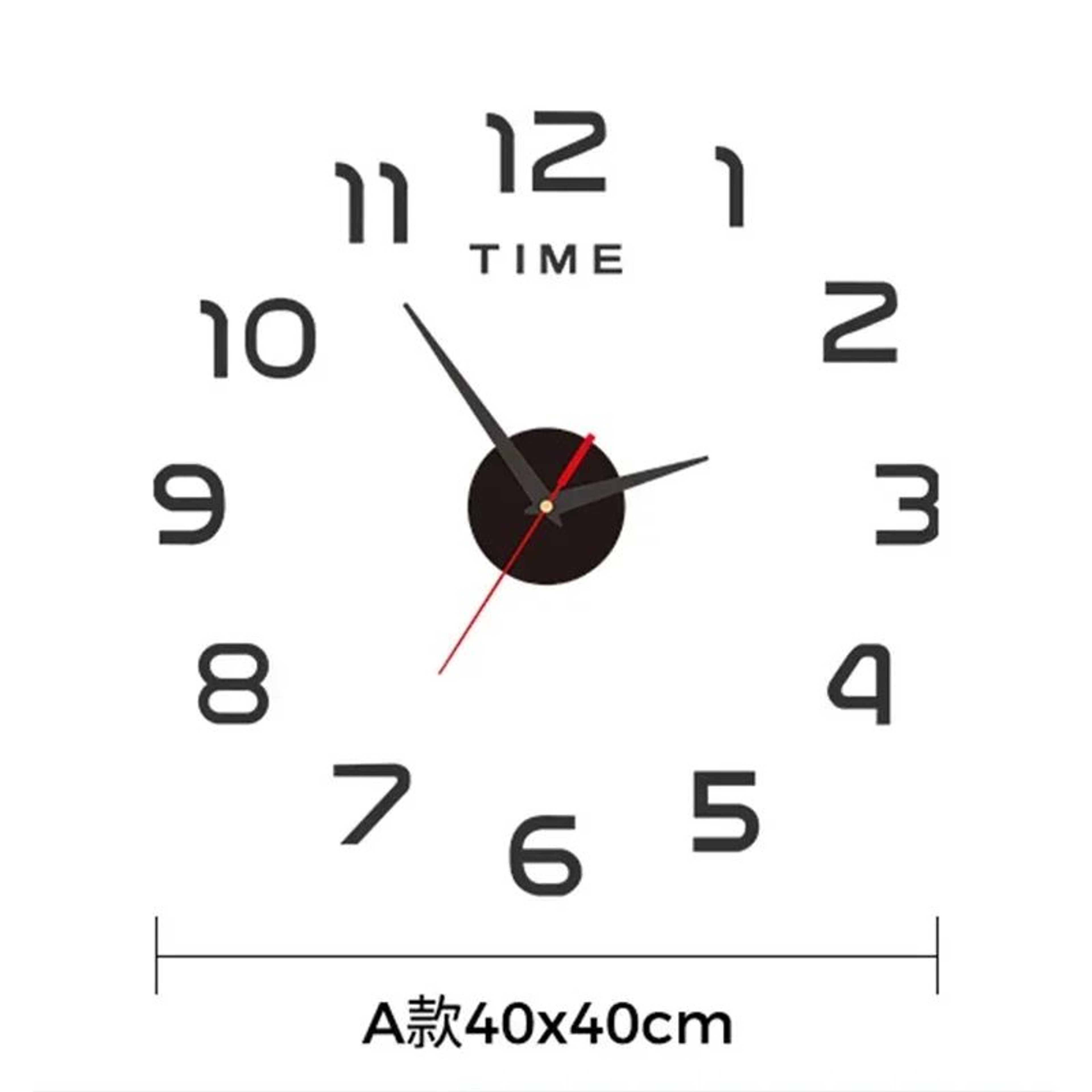Large 3D DIY Wall Clock Sticker  Silent Modern PunchFree Home Decor 10
