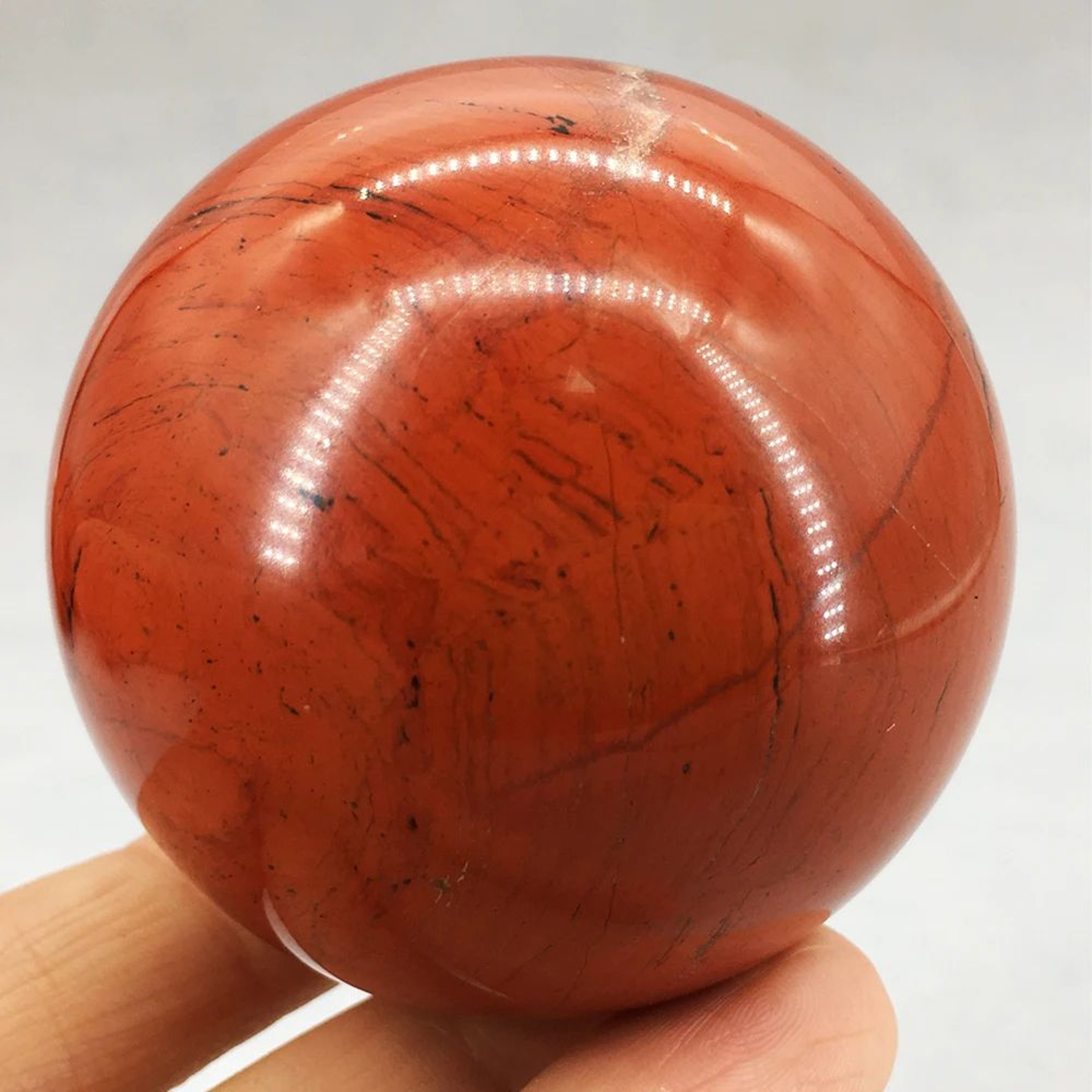 Natural Crystal Ball Sphere  Polished Pink Healing Stone Reiki Decor  Massage Sphere 16