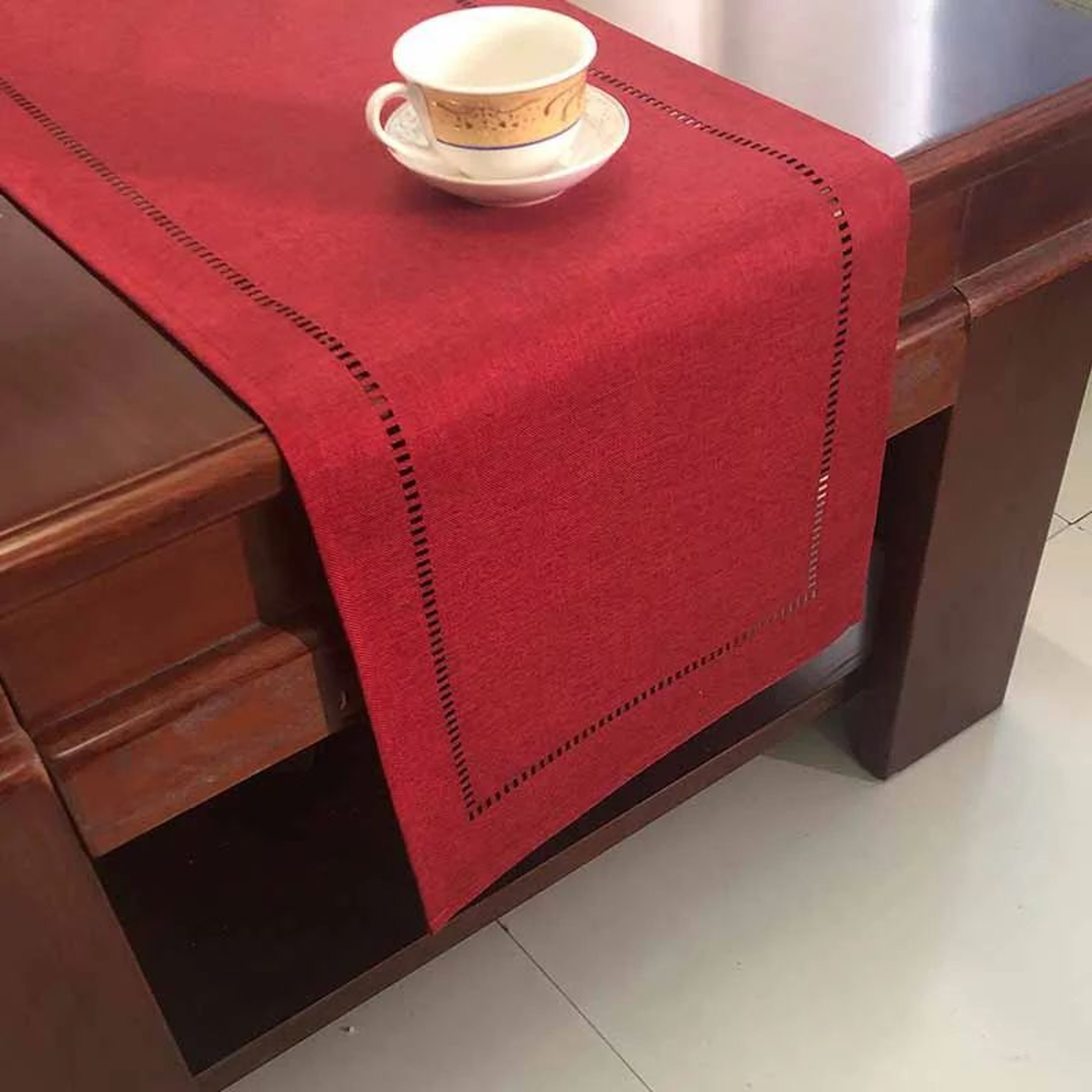 Elegant Linen Table Runner For Dining Table  Events  2 Size Long Farmhouse Tablecloth Decor 9