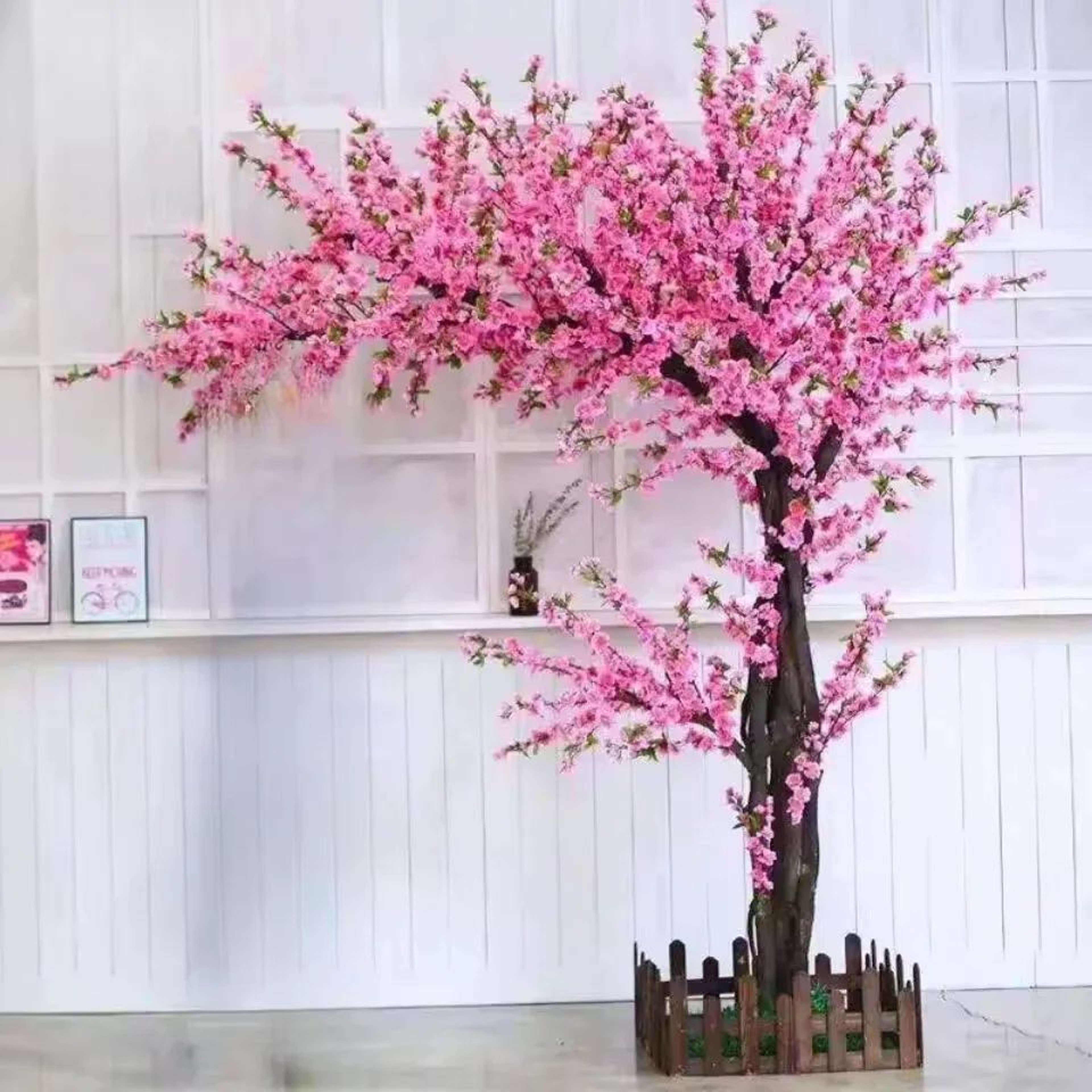 Artificial Blossom Tree Decor  Realistic Peach Cherry  Maple Silk Tree For Wedding Event  Home Deco 10