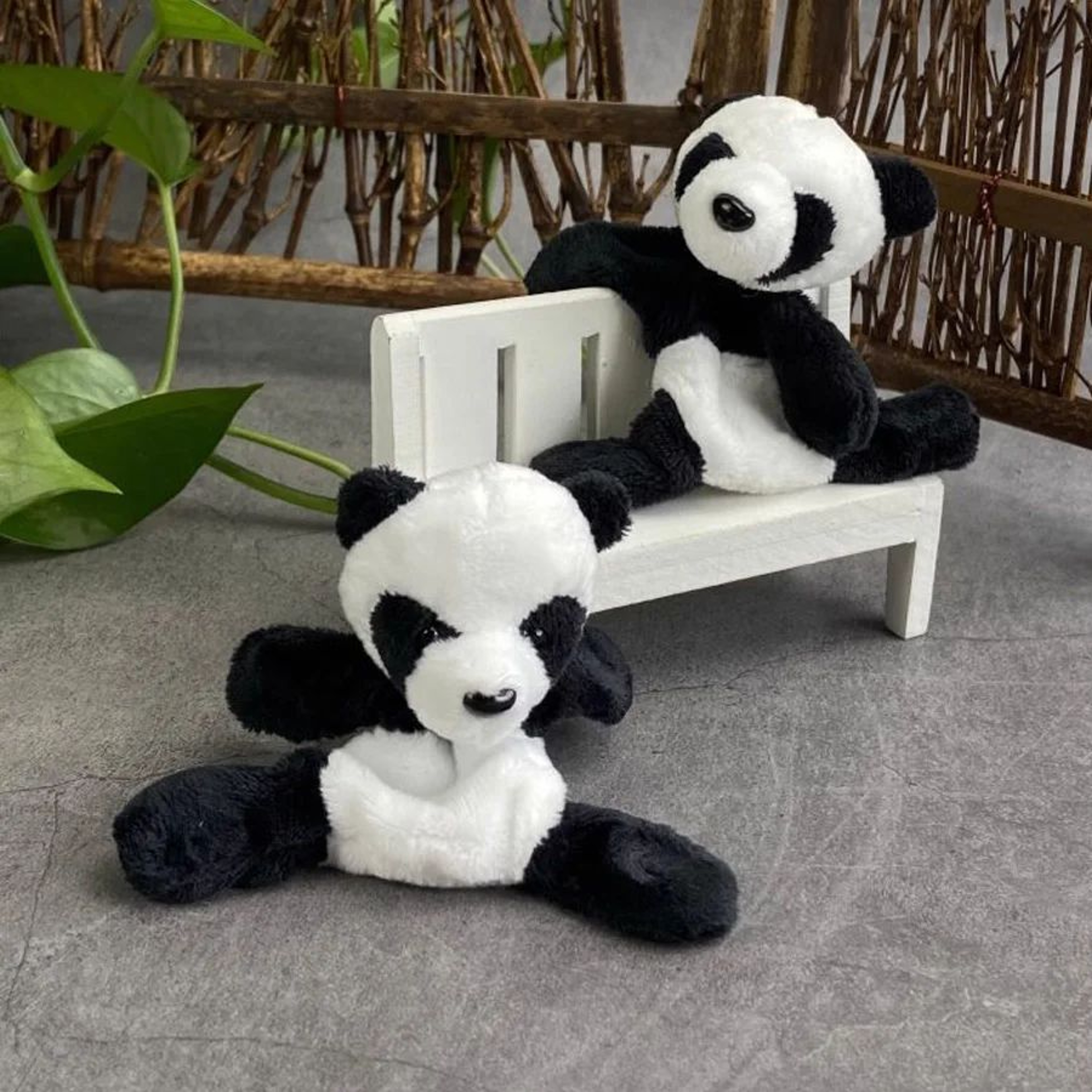 Cute Cartoon Panda Figurine Set  Adorable Animal Desk Decor For Home Office  Shelf Display 2