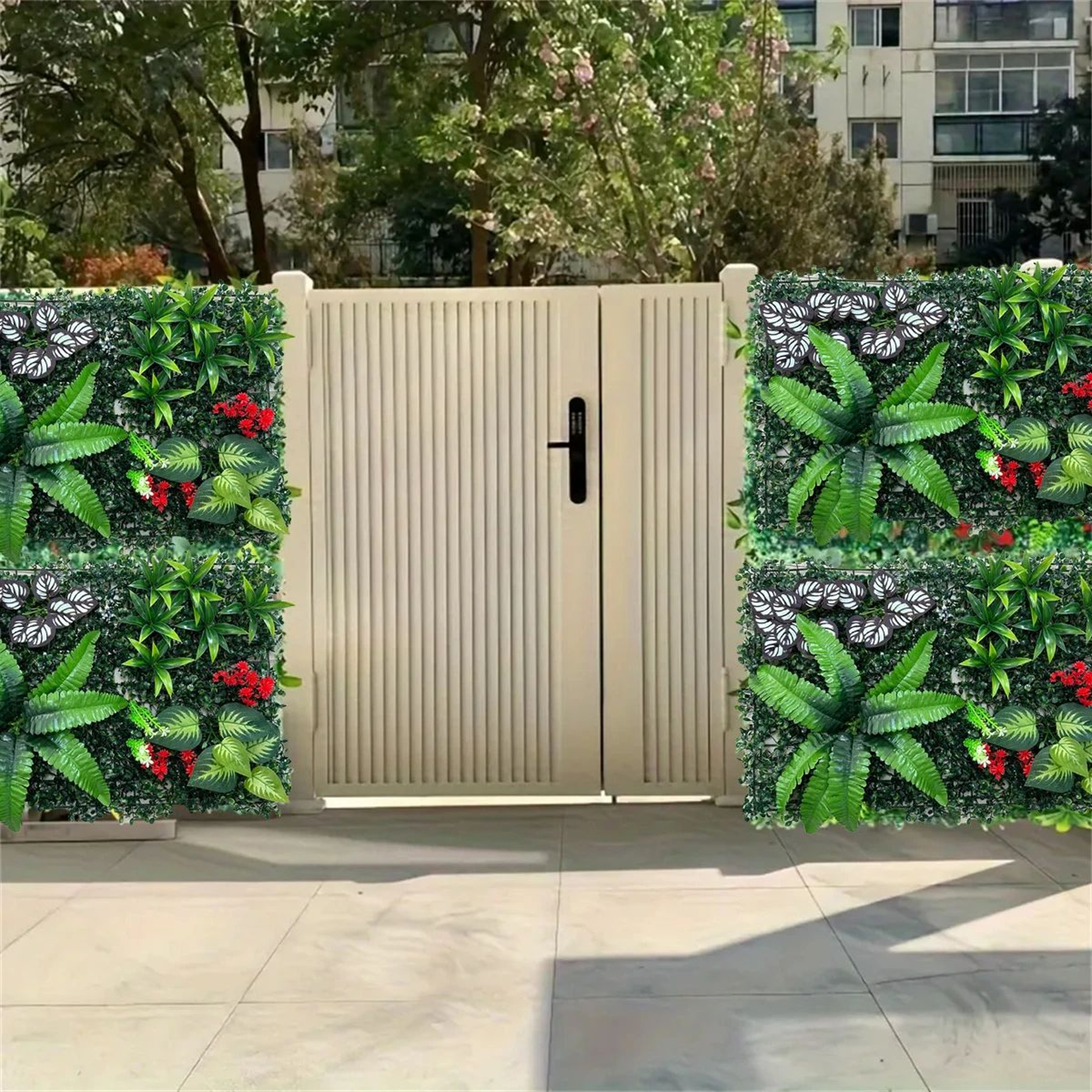Artificial Green Wall Panel  Realistic Faux Plant Wall For Indoor  Outdoor Decoration 4
