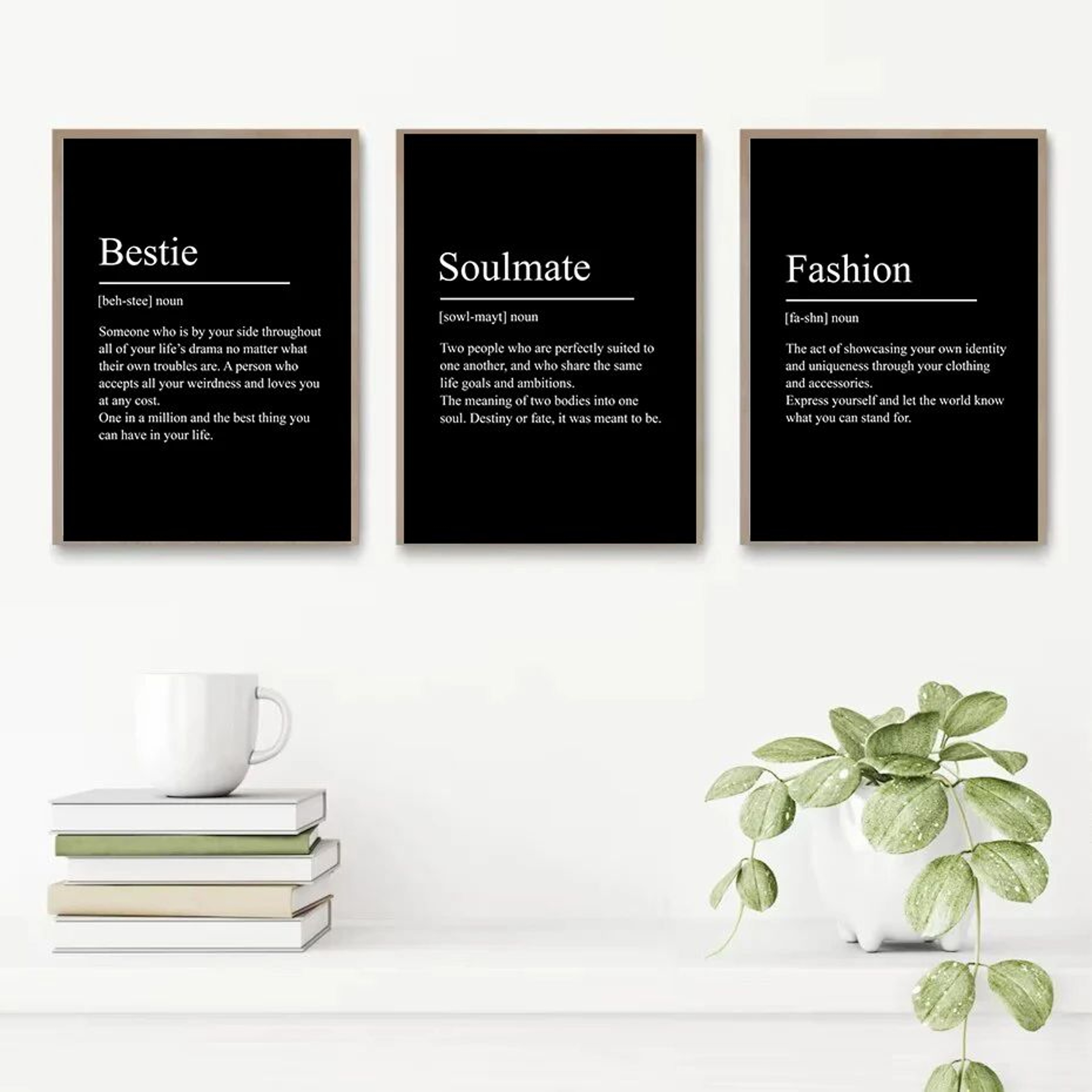 Minimalist Inspirational Text Canvas Poster  Success Focus Discipline Wall Art Motivational Decor 2