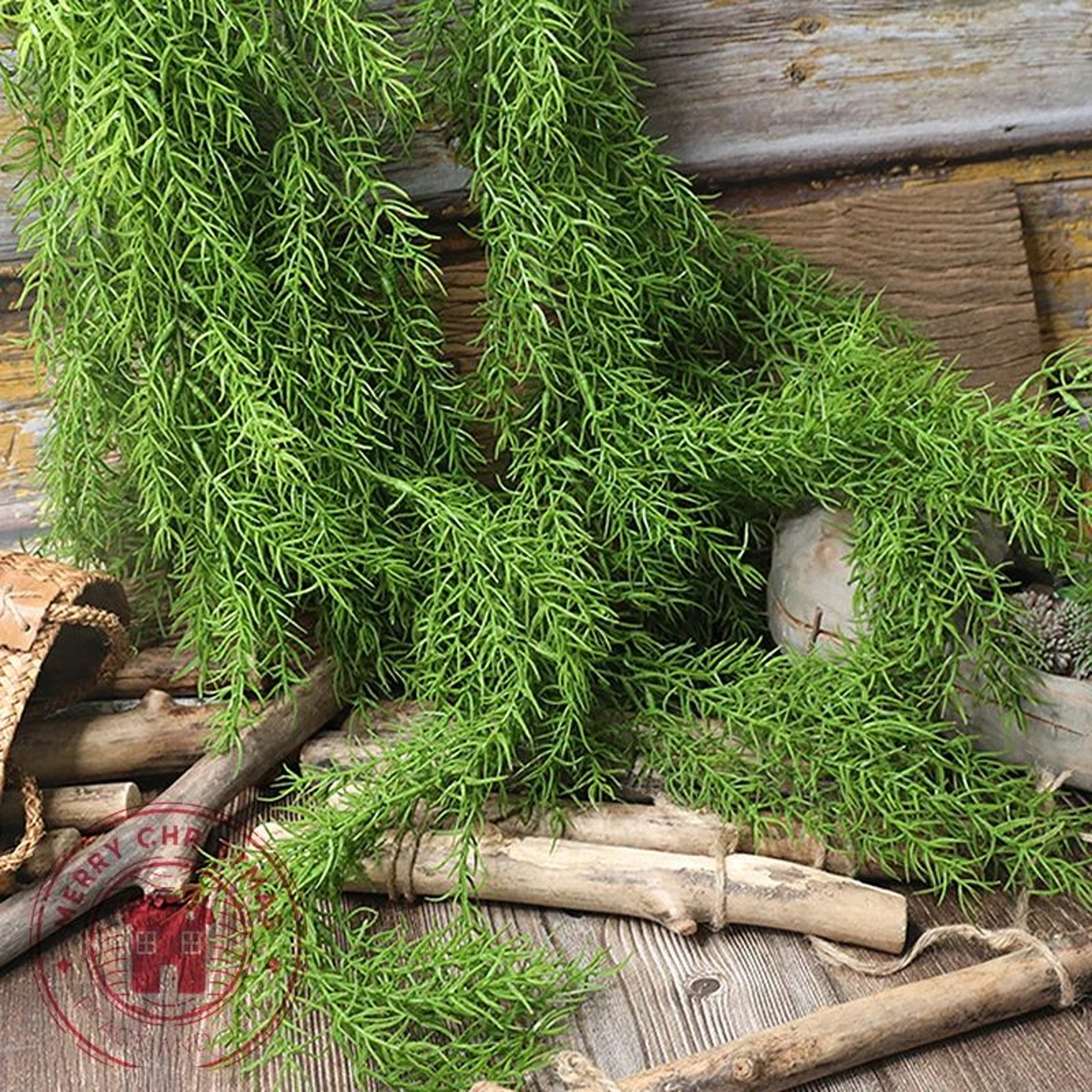 Artificial Pine Needle Wall Hanging  Realistic Leaf Rattan Greenery Decor For Home  Garden 0