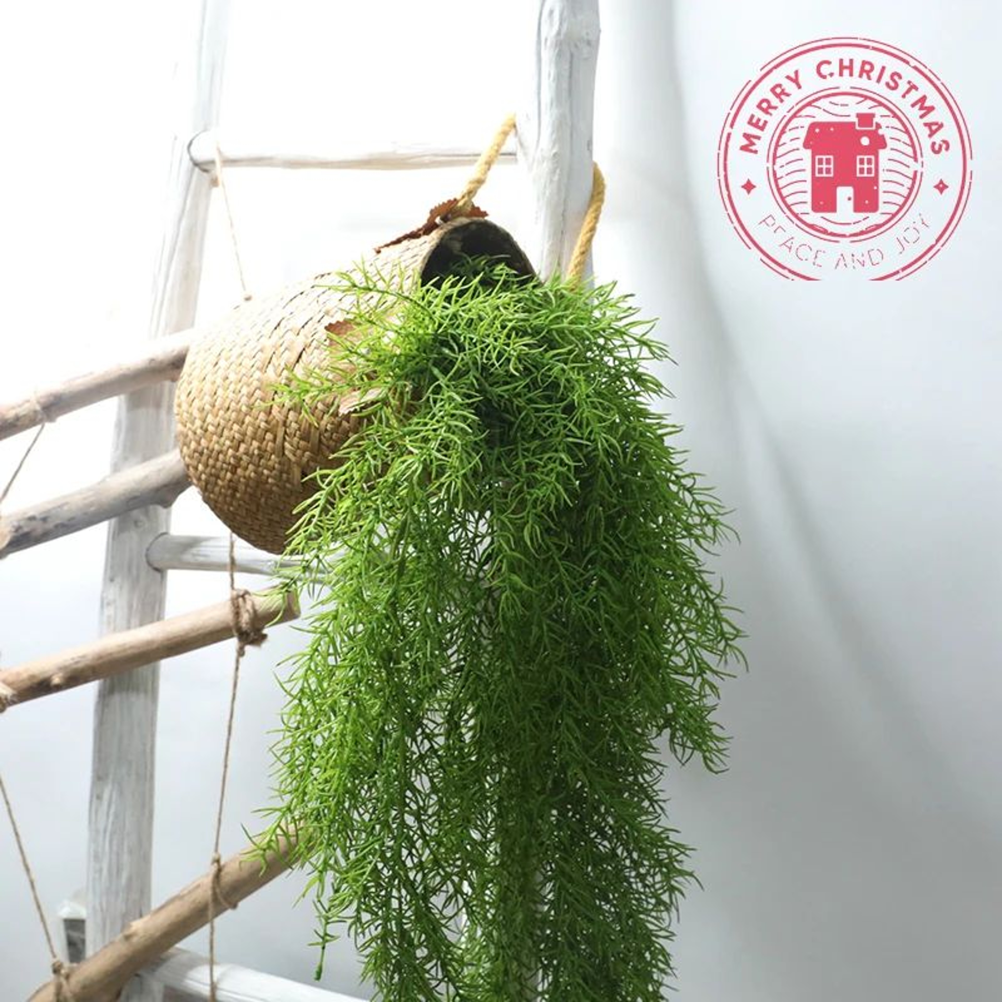 Artificial Pine Needle Wall Hanging  Realistic Leaf Rattan Greenery Decor For Home  Garden 4