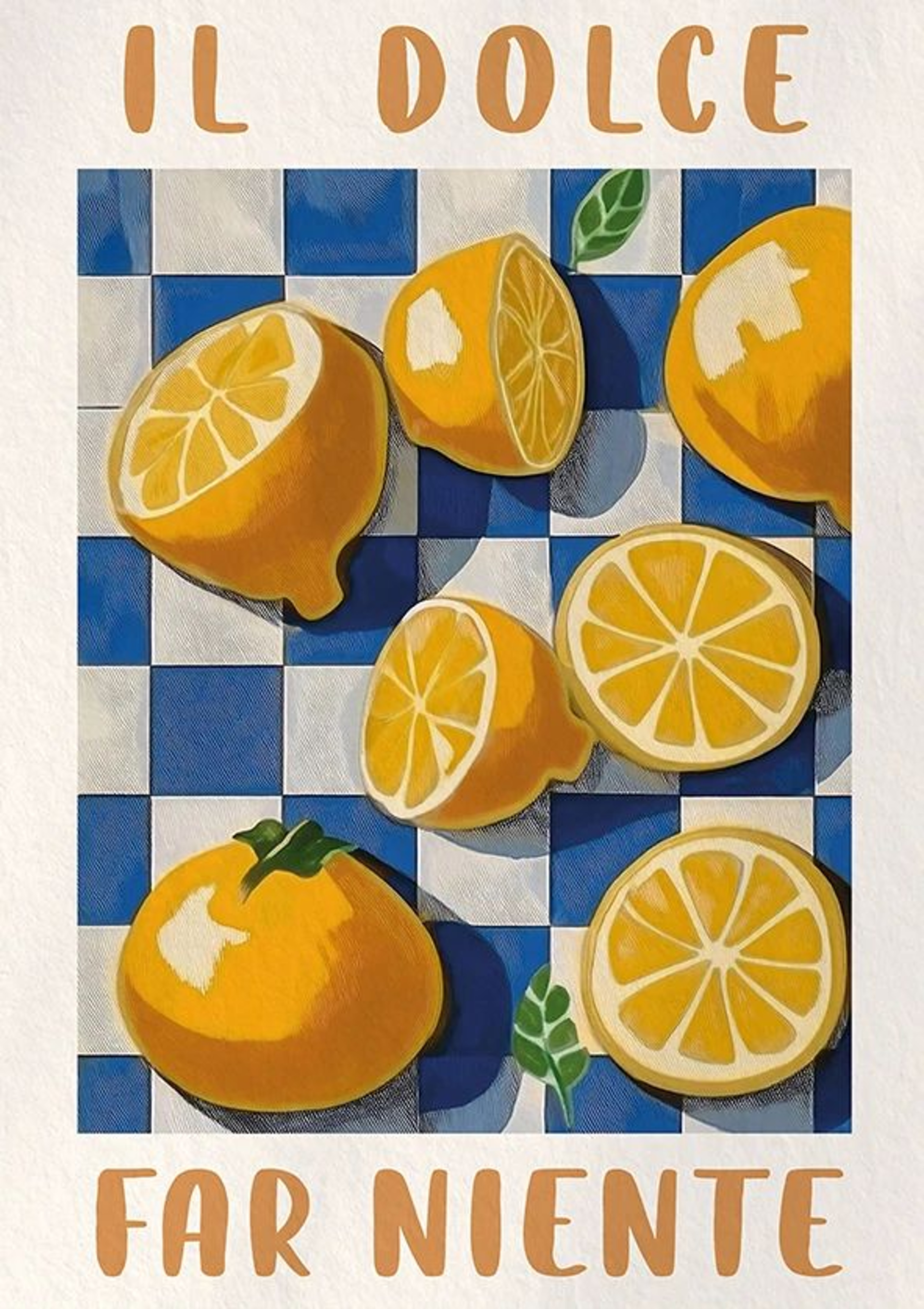Retro Lemon Garden Canvas Wall Art  Fresh Citrus Olive Tree Prints For Summer Home  Office Decor 20