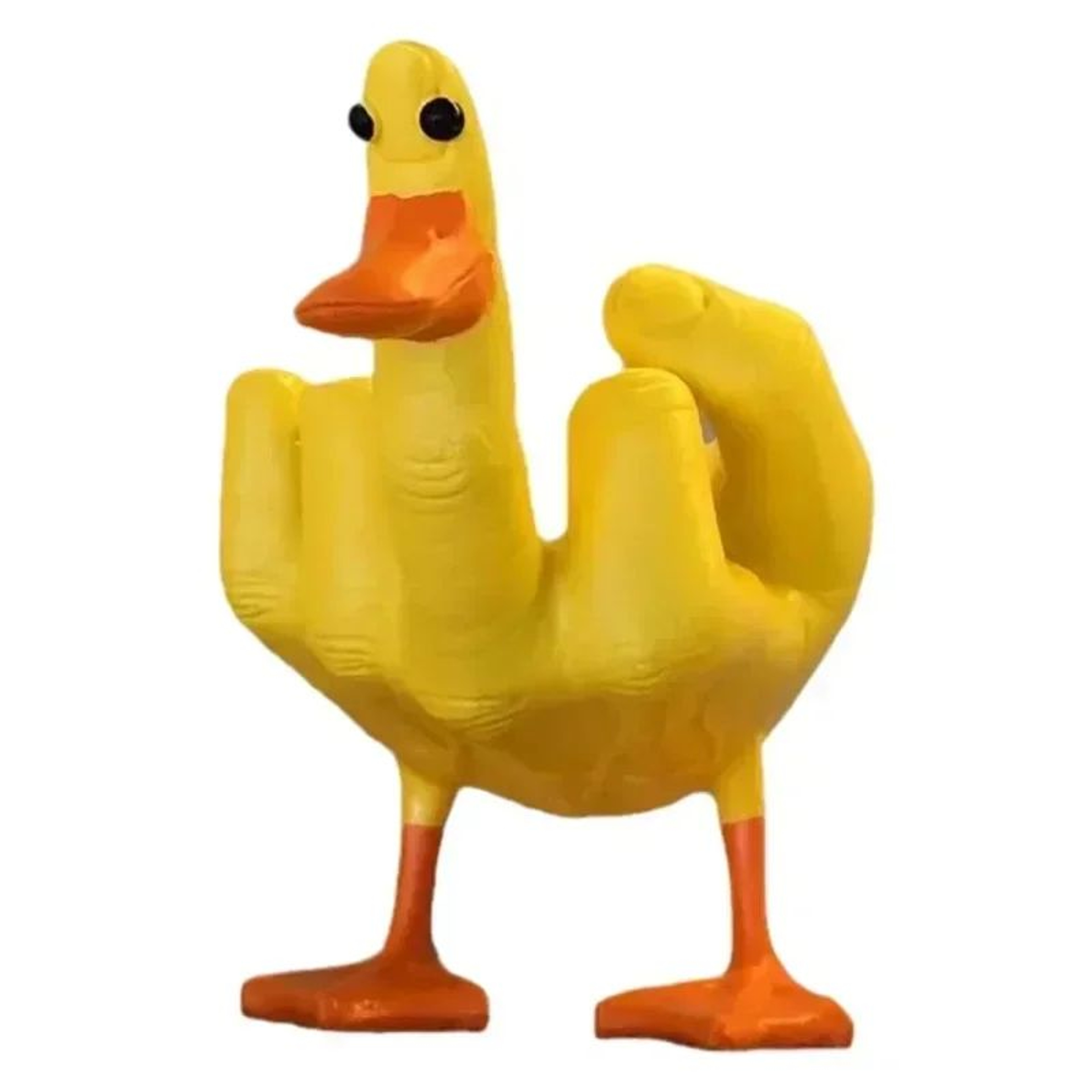 Funny Middle Finger Duck Statue  Cute Resin Duck Figurine Desk Decor With Storage Accent 8