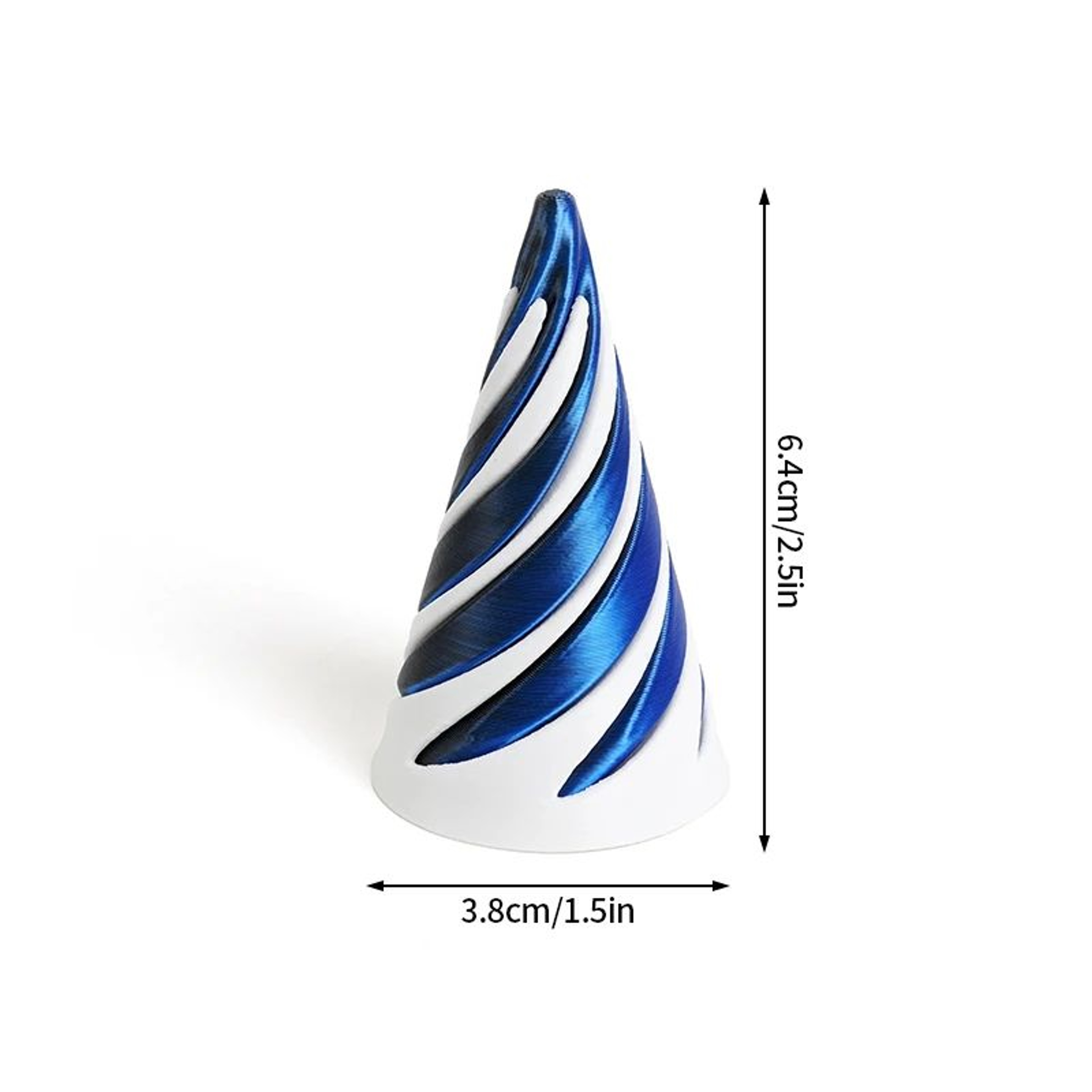 3D Printed Rotating Spiral Cone Toy  AntiStress Impossible Pyramid Fidget With Bunny Design 9