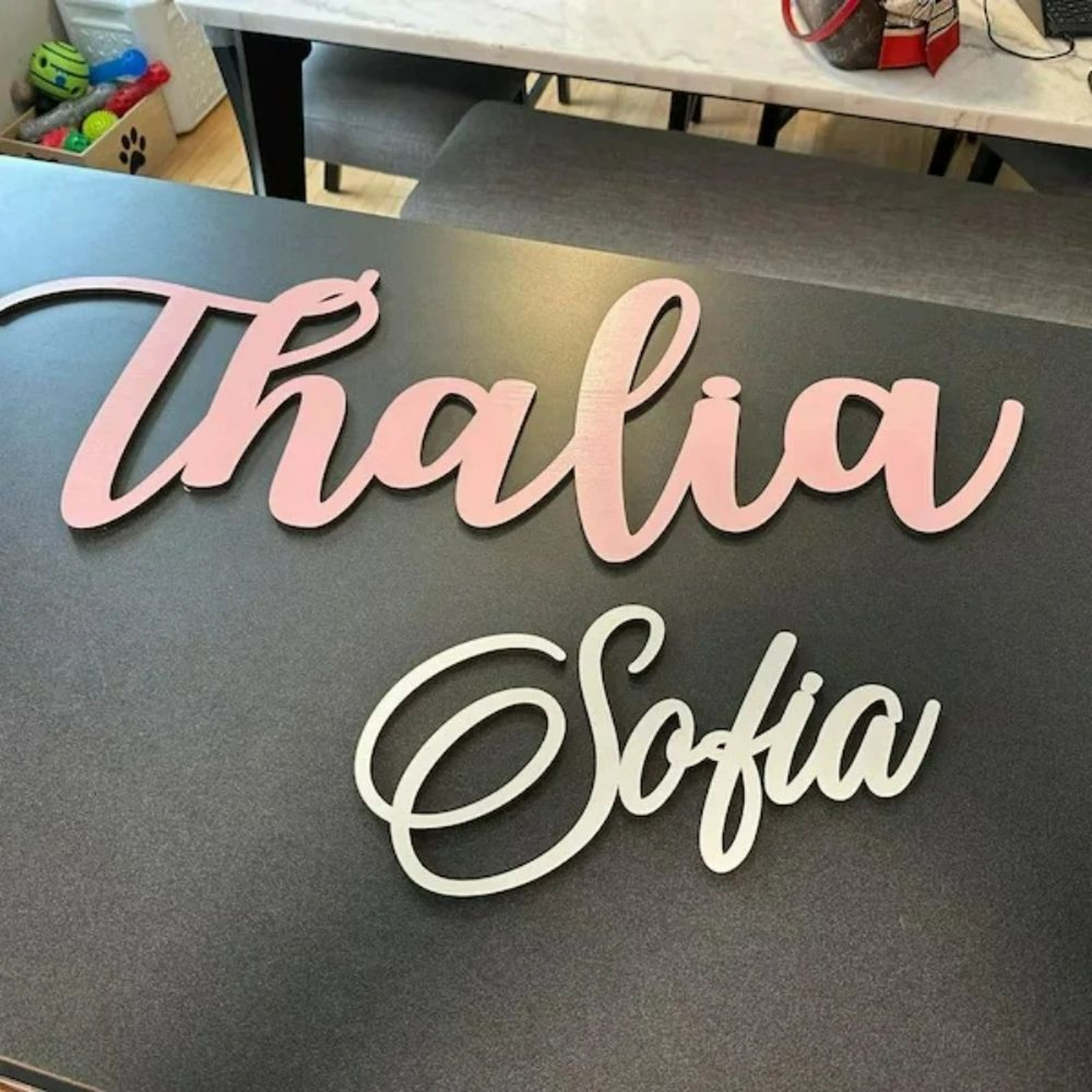 Personalized Wooden Name Sign  Custom Nursery Wall Decor Safe Baby Room Name Display Gift 1