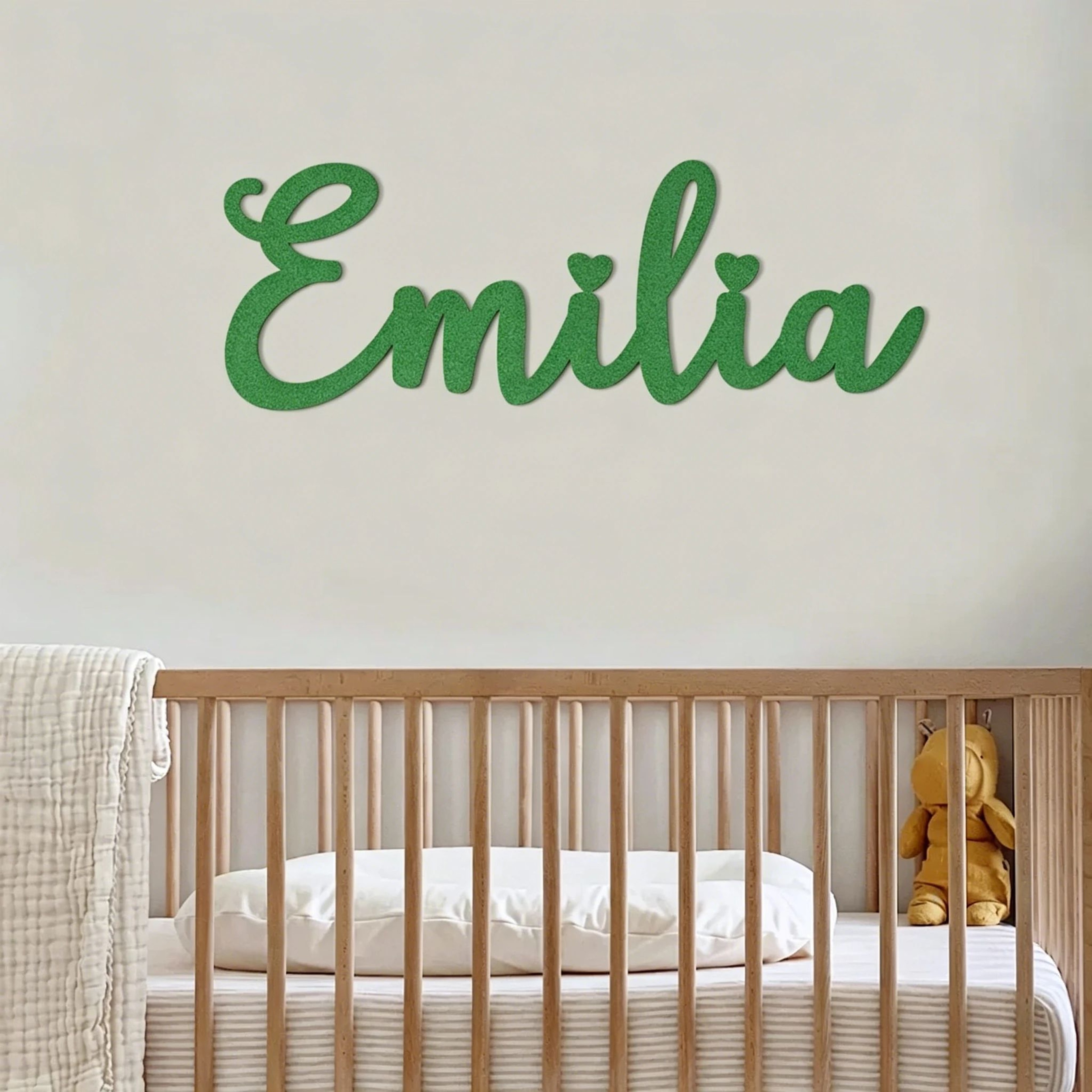 Personalized Wooden Name Sign  Custom Nursery Wall Decor Safe Baby Room Name Display Gift 12