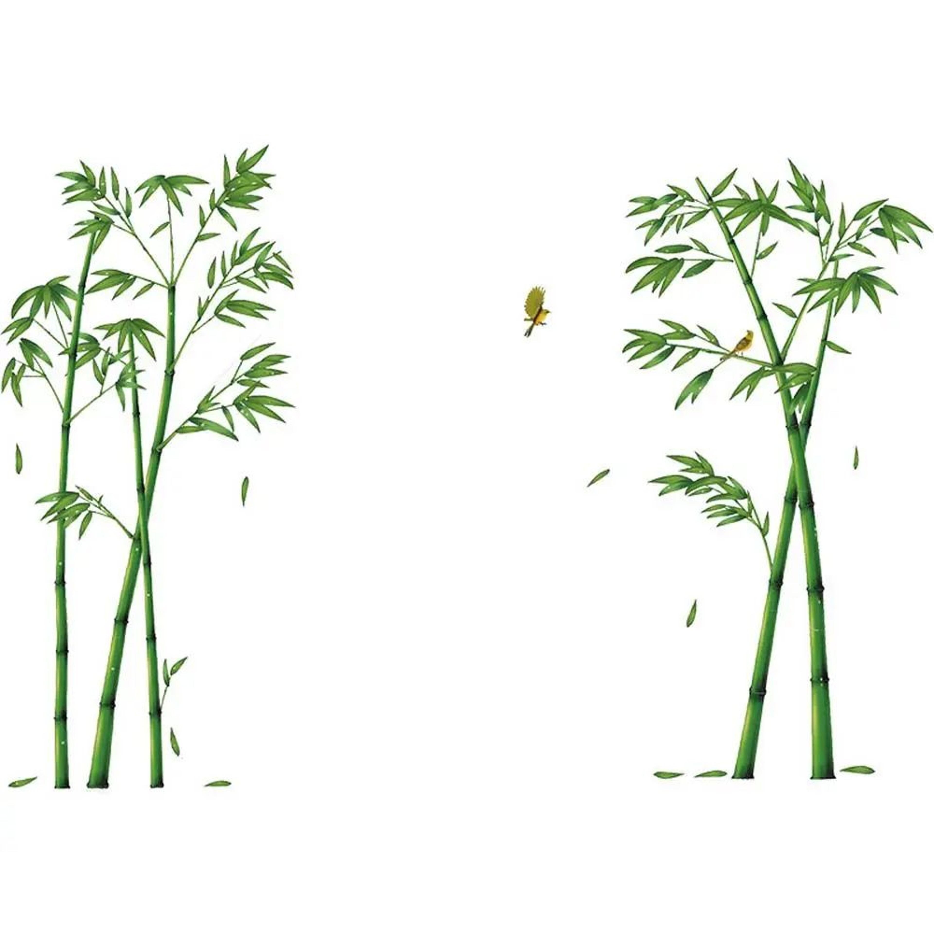 Green Bamboo Forest Wall Sticker  Removable Chinese Style 3D Depth Tree Decal For Living Room Decor 7
