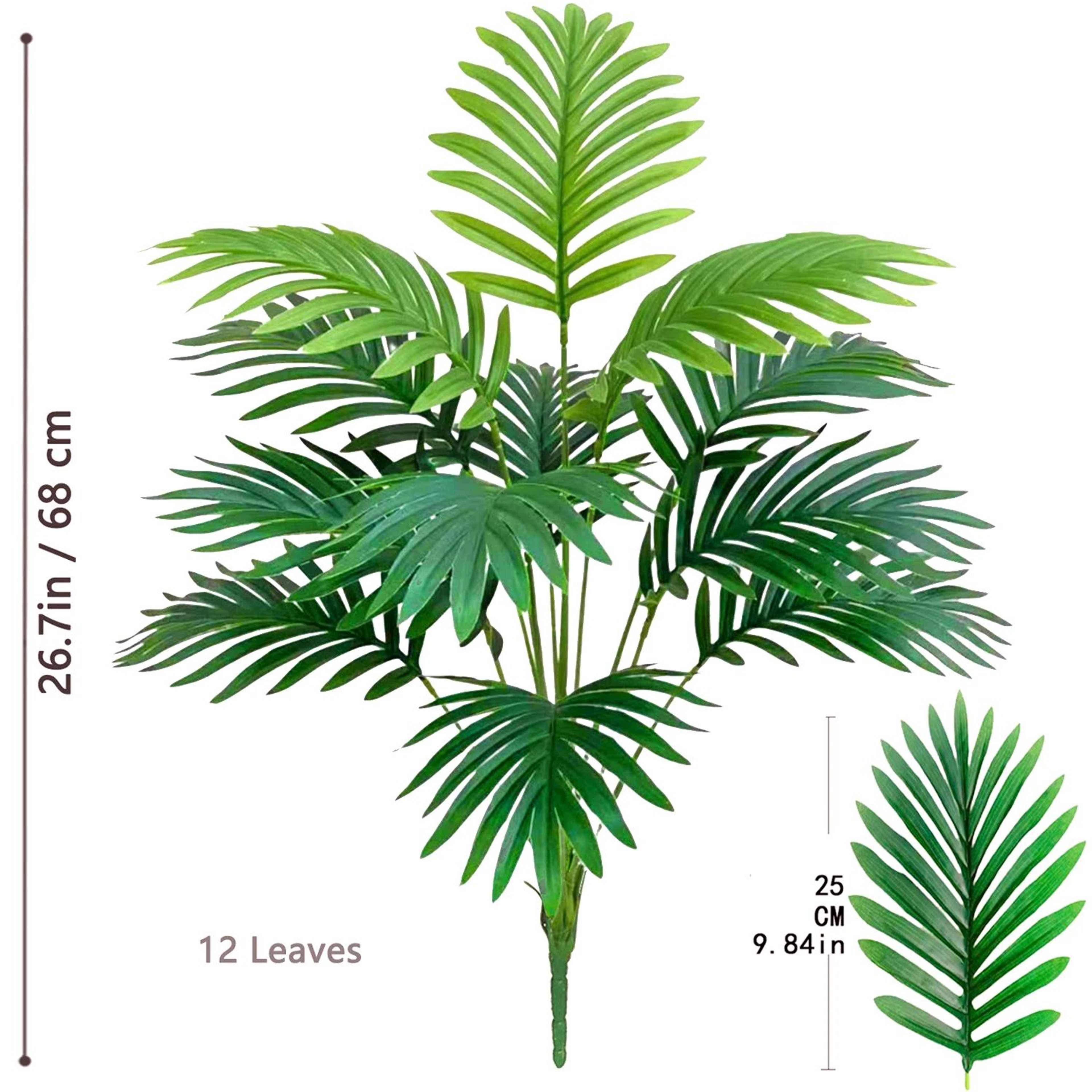Large Artificial Palm Tree Leaves  Adjustable 2049 In Tropical Faux Plant Branches For Home  Garden 6
