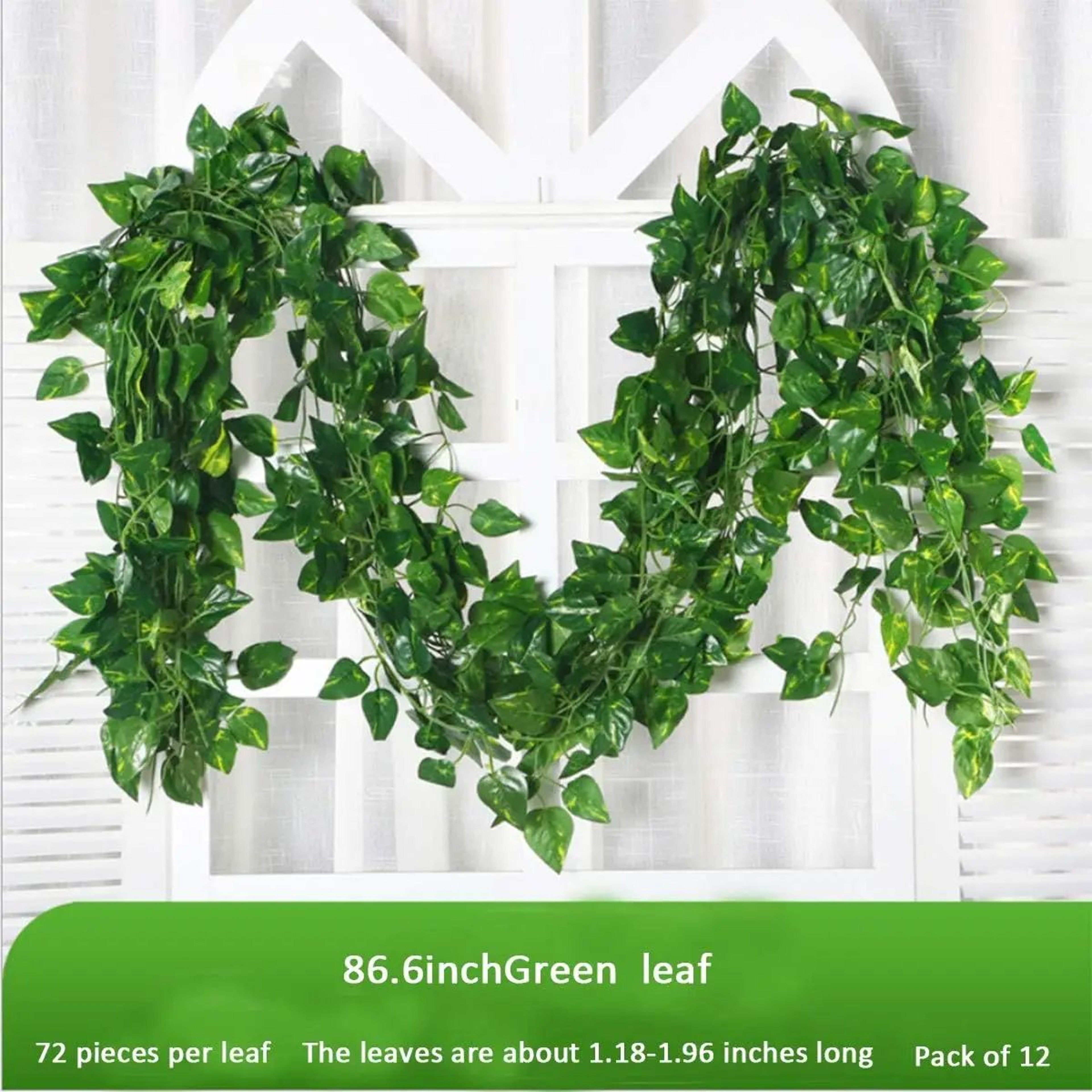 Artificial Ivy Vine Garland Set  100pcs 656 Ft Faux Hanging Leaf Rattan For Garden  Wall Decor 1