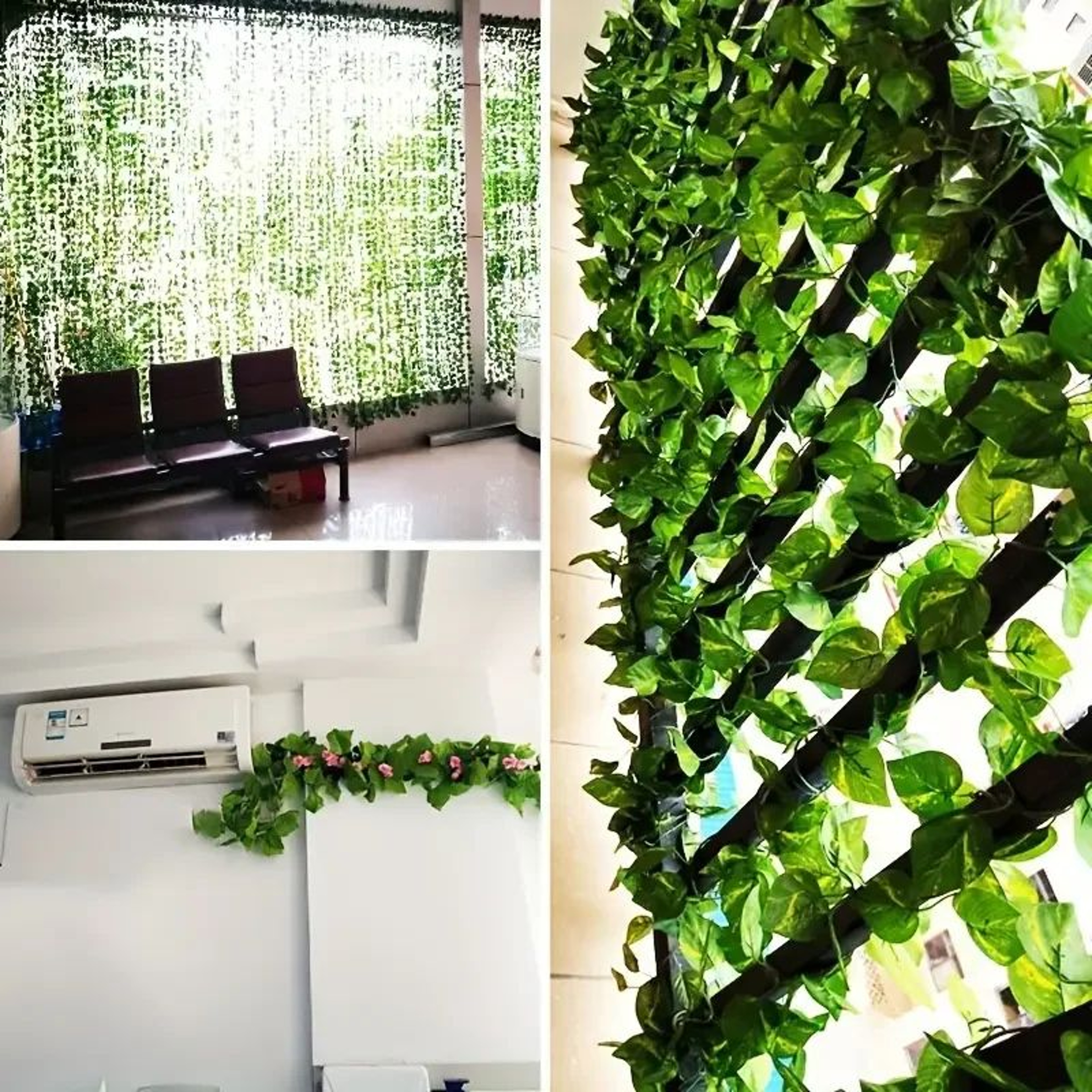 Artificial Ivy Vine Garland Set  100pcs 656 Ft Faux Hanging Leaf Rattan For Garden  Wall Decor 3