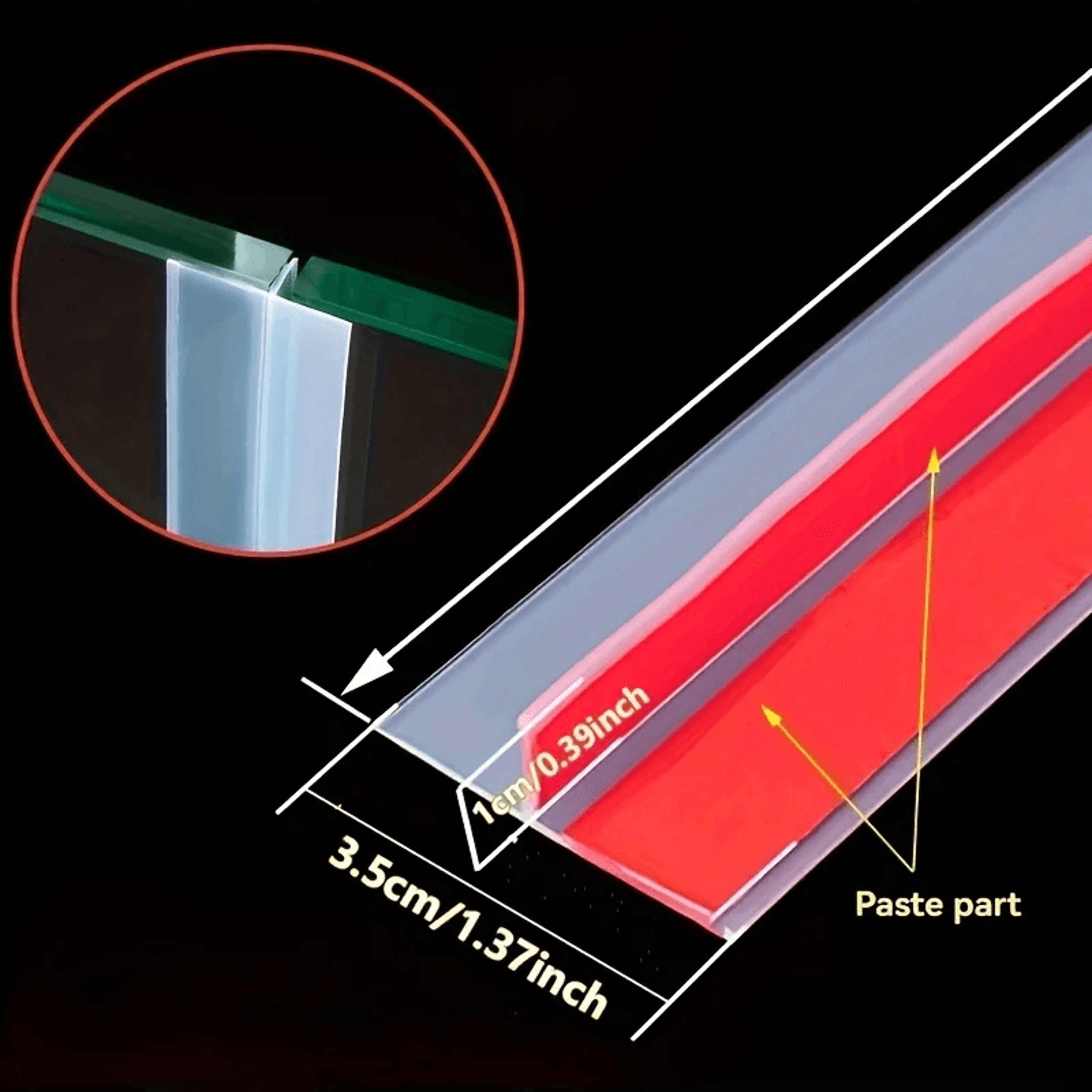 TShaped Transparent Silicone Windproof Seal Strip  Door  Glass Gap Weatherproofing 1