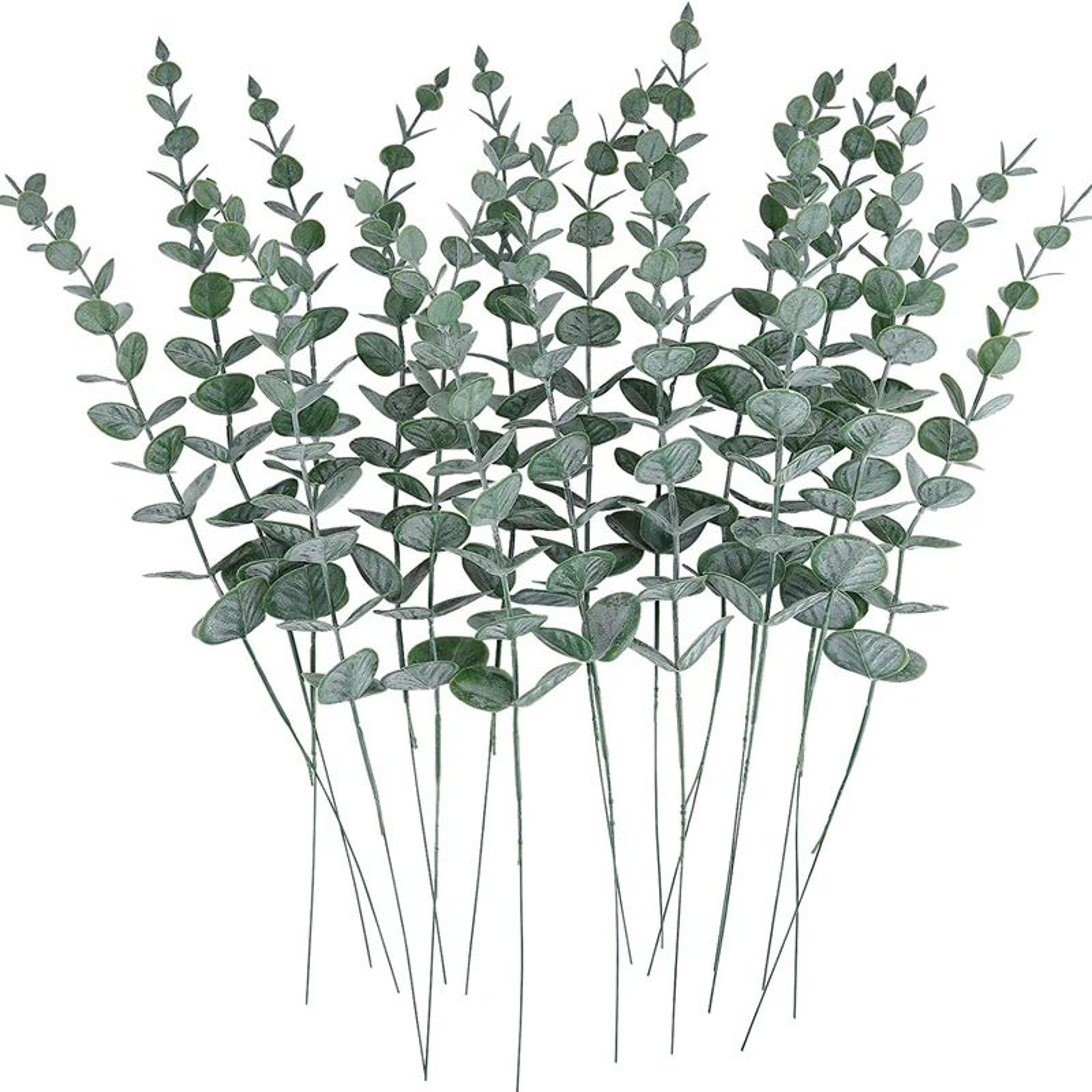 10100 Pcs Realistic Artificial Eucalyptus Leaves Stems  Faux Greenery For Home Wedding  DIY Decor 14