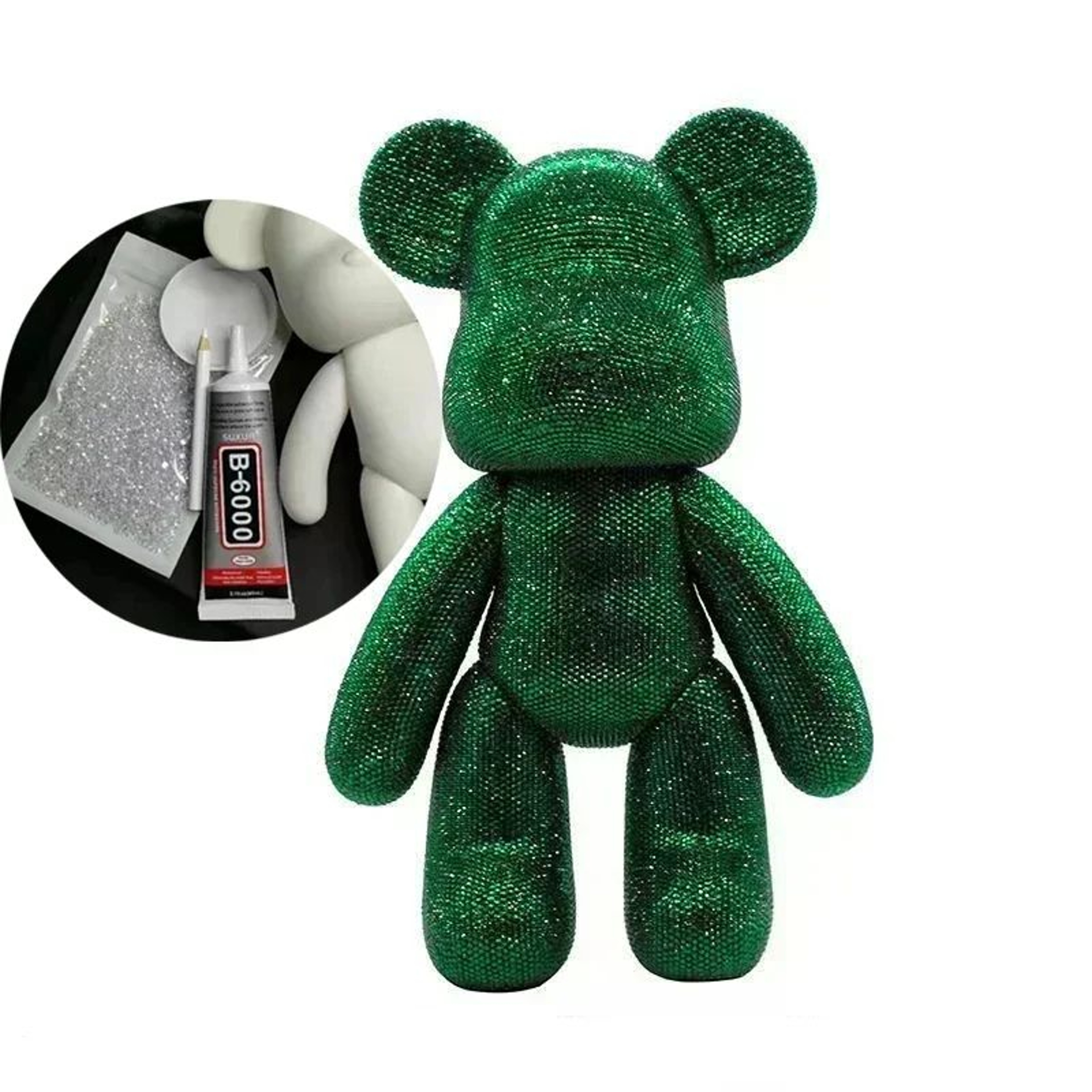 Fluorescent Diamond Bear Figurine  DIY Rhinestone Crystal Resin Bear Decor  Gift 3113 In 7
