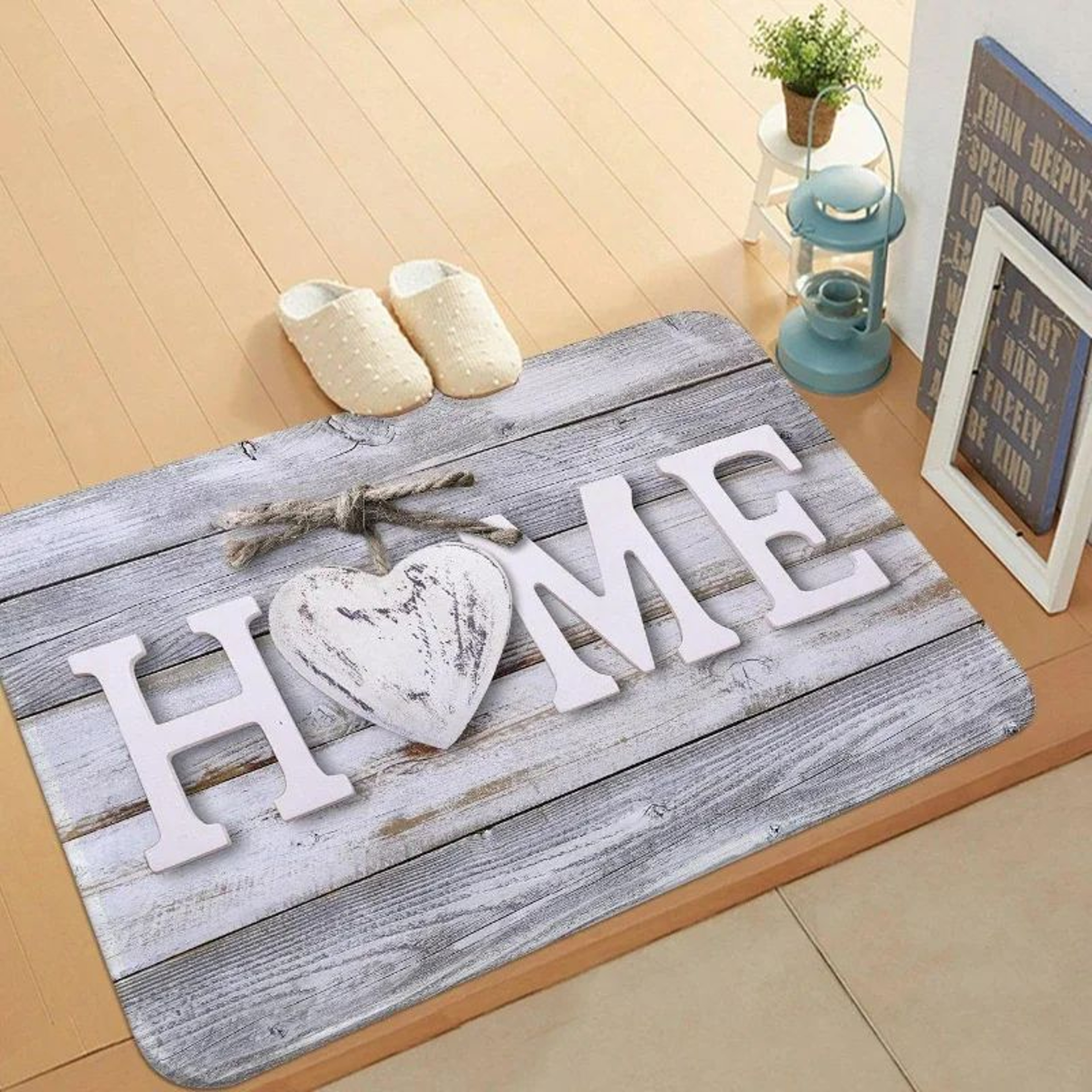 Rustic Wooden Box Print Doormat  NonSlip Washable Absorbent Floor Rug For Home Entryway 8