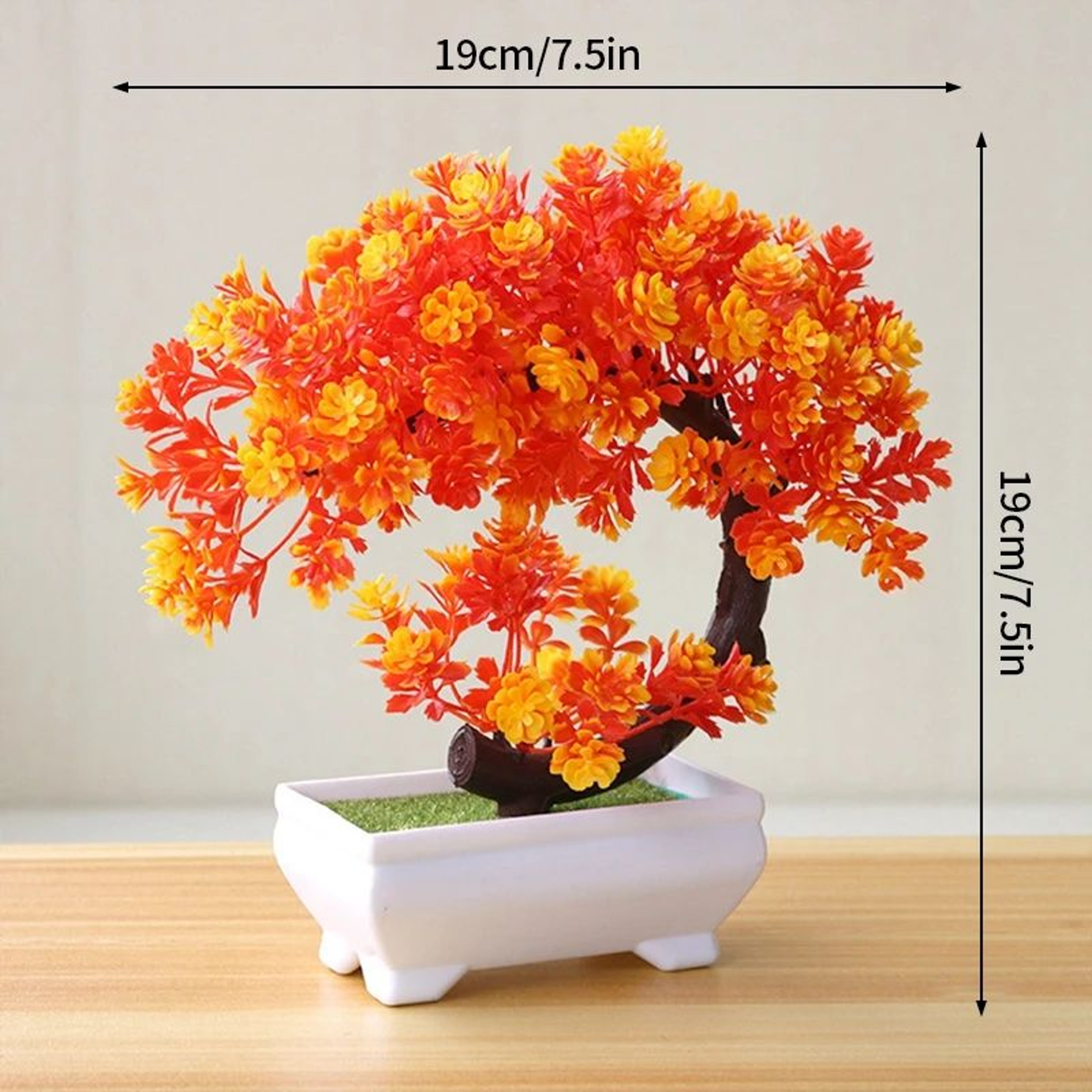 Artificial Bonsai Tree Potted Plant  Realistic Mini Greenery Desk  Home Decor 7