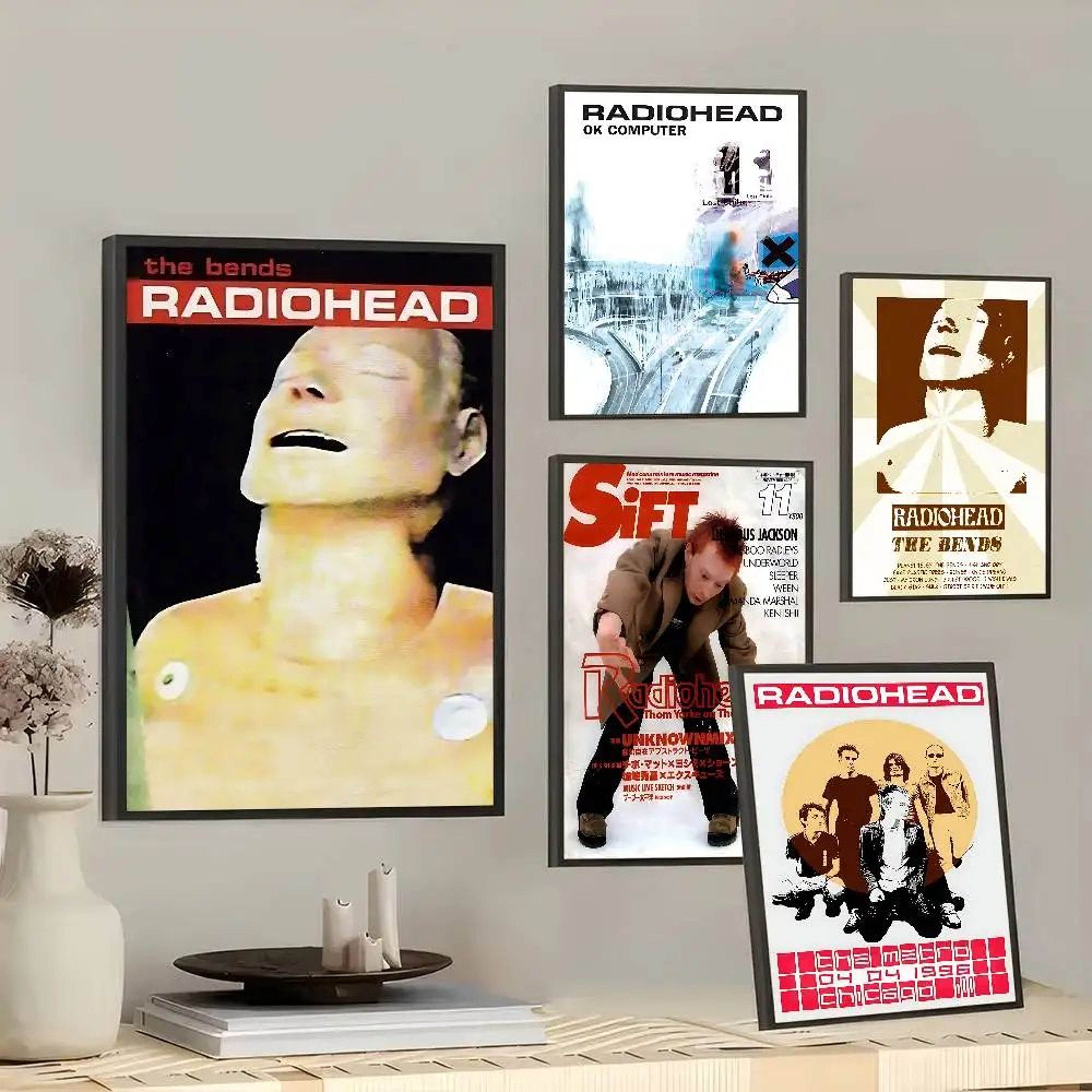 Vintage Radiohead Poster Wall Art  Retro Rock Band HD Print For Home  Bar Decor 5