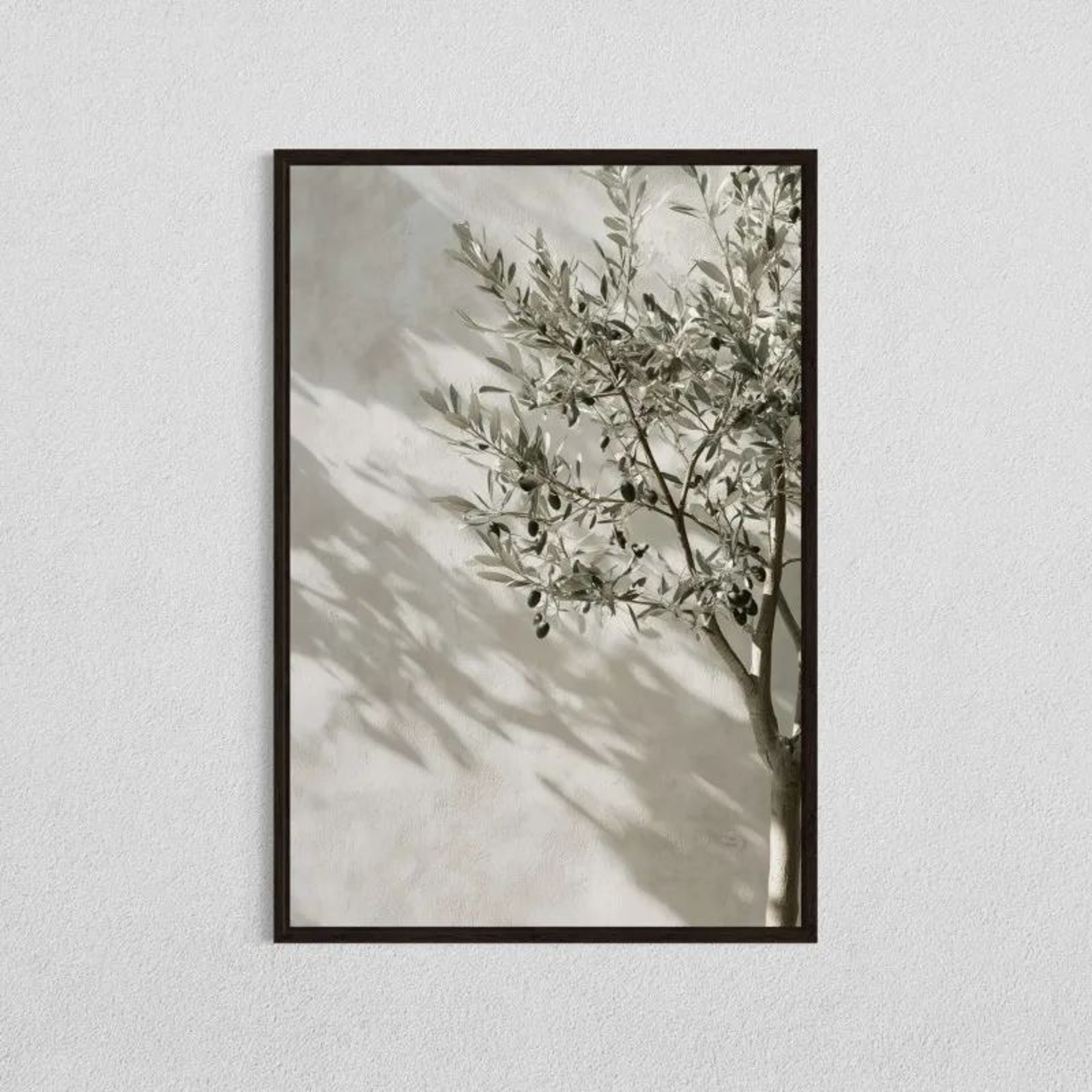 Minimalist Olive Tree Canvas Wall Art  Mediterranean Still Life Poster For Natural Home Decor 21