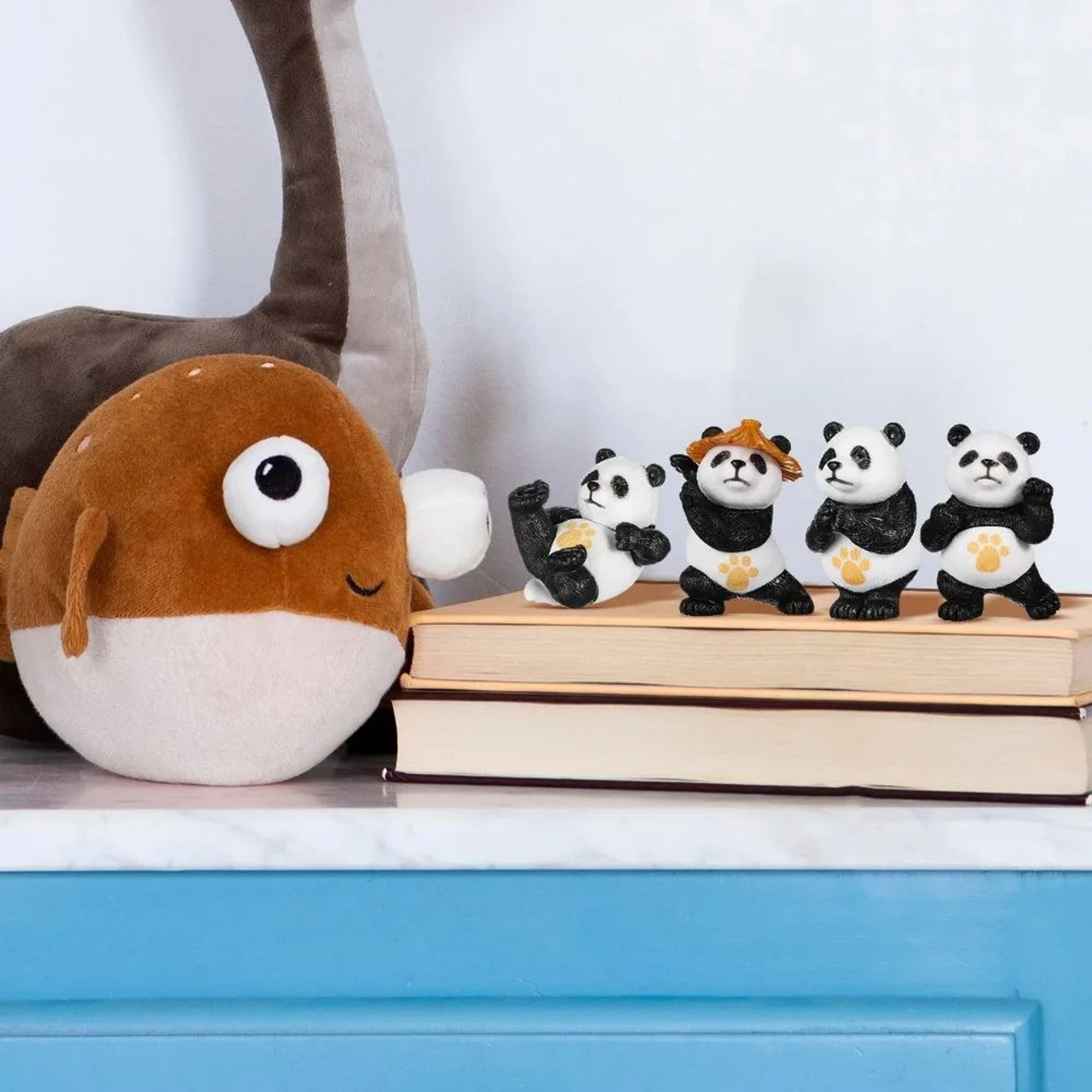 Mini Kung Fu Panda Garden Figurines Set  Cute PVC Panda Statues For Bonsai Fairy Garden  Home Decor 2