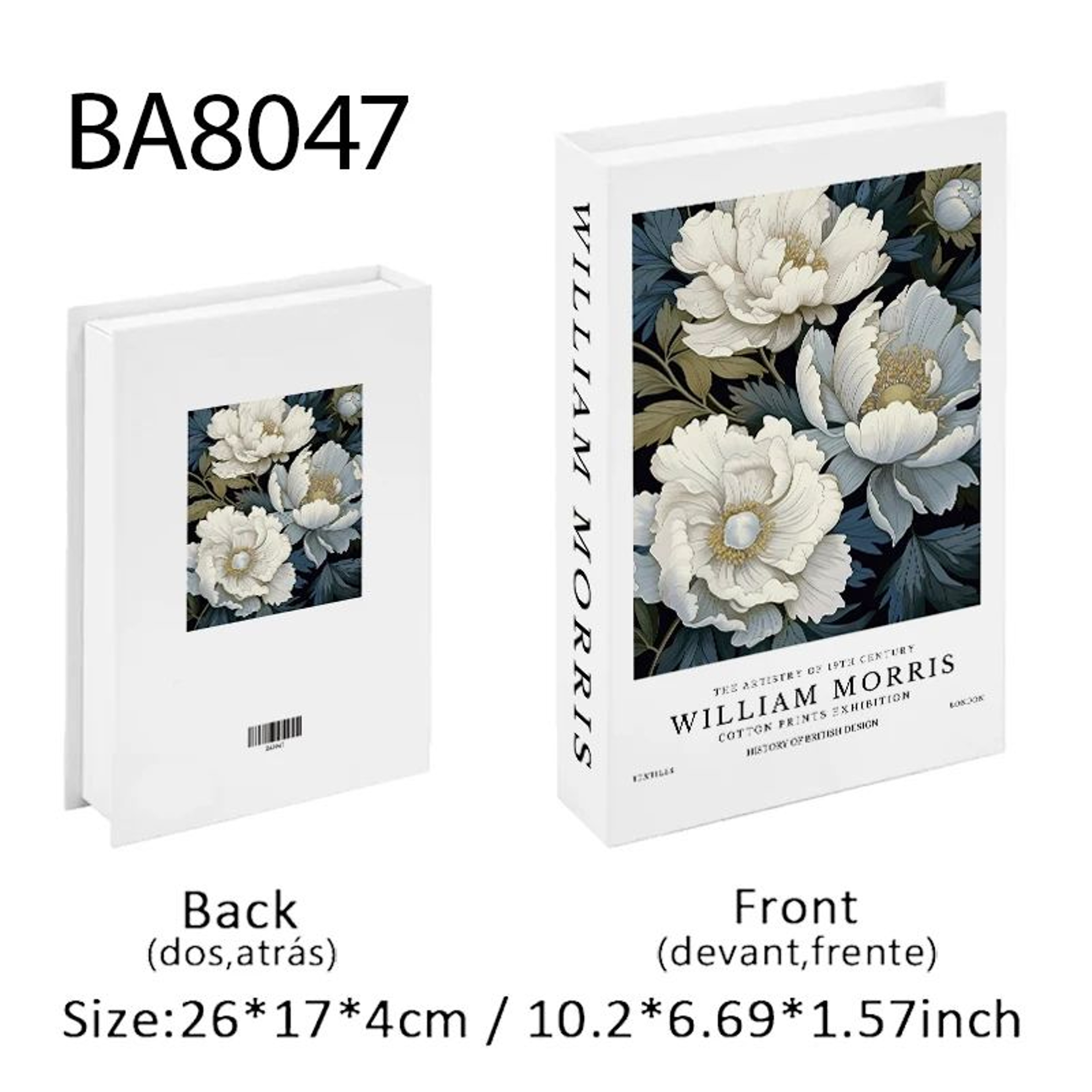 Luxury Artist Series Faux Book Storage Box  Van Gogh Monet Picasso Decorative Organizer 8