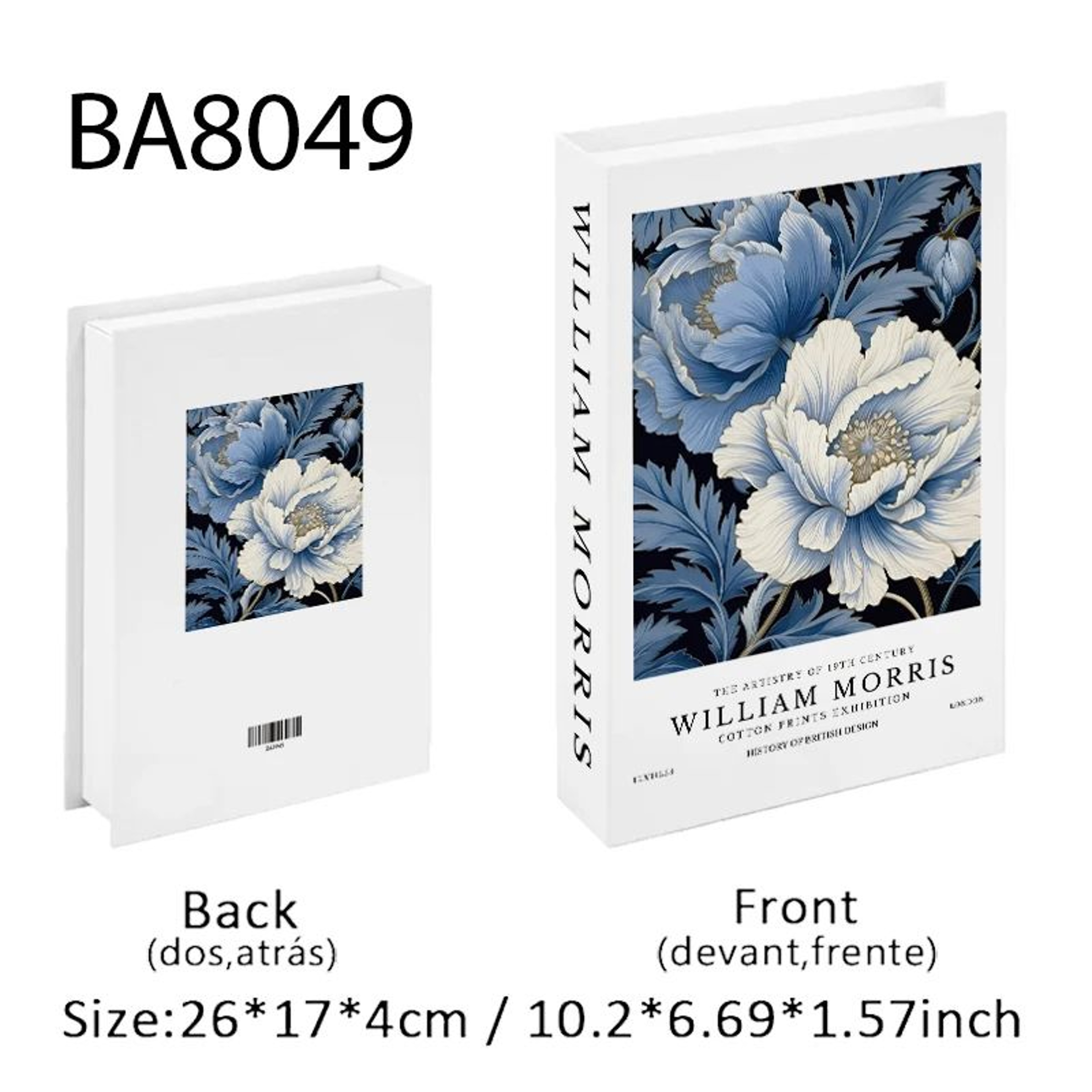 Luxury Artist Series Faux Book Storage Box  Van Gogh Monet Picasso Decorative Organizer 9