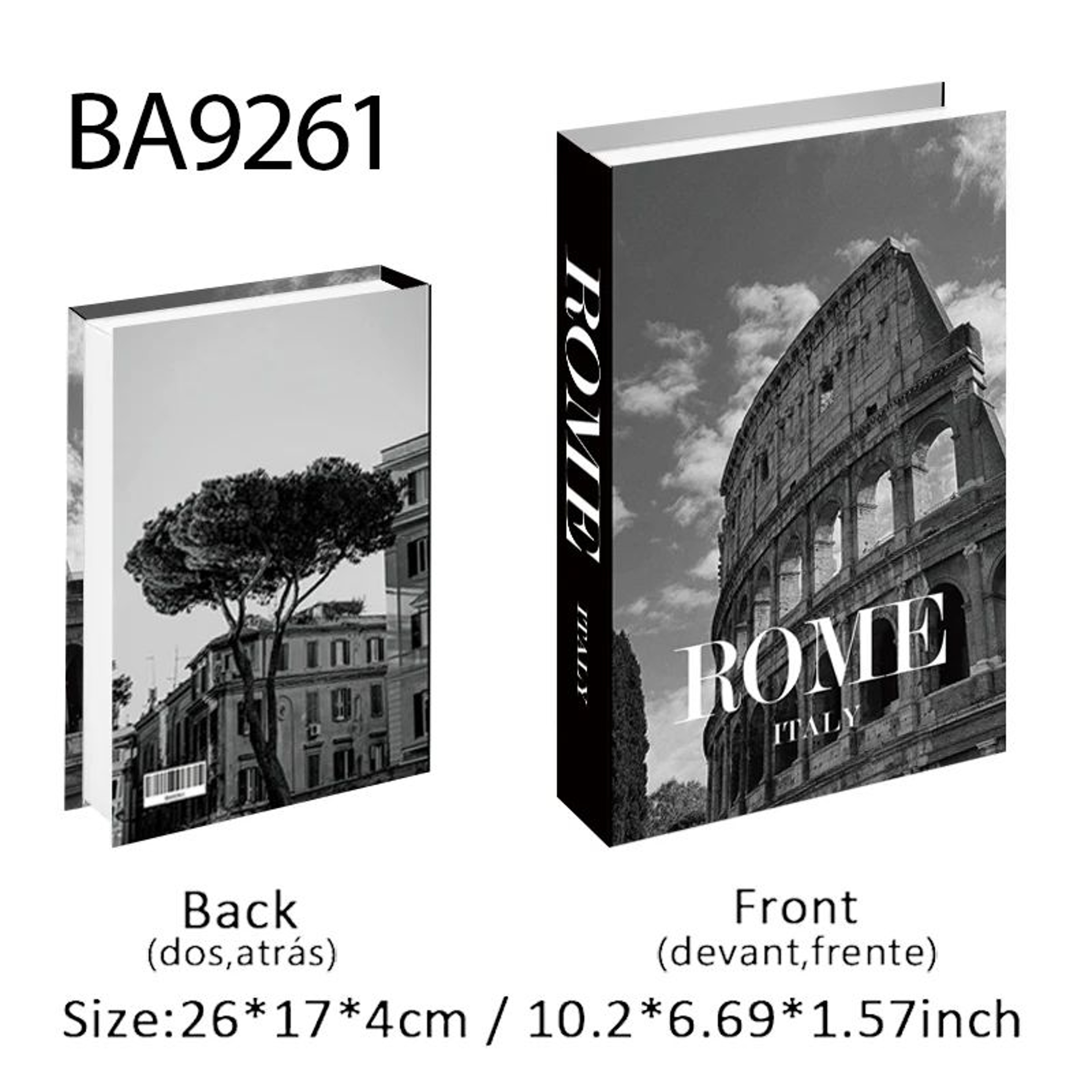 Luxury Artist Series Faux Book Storage Box  Van Gogh Monet Picasso Decorative Organizer 20
